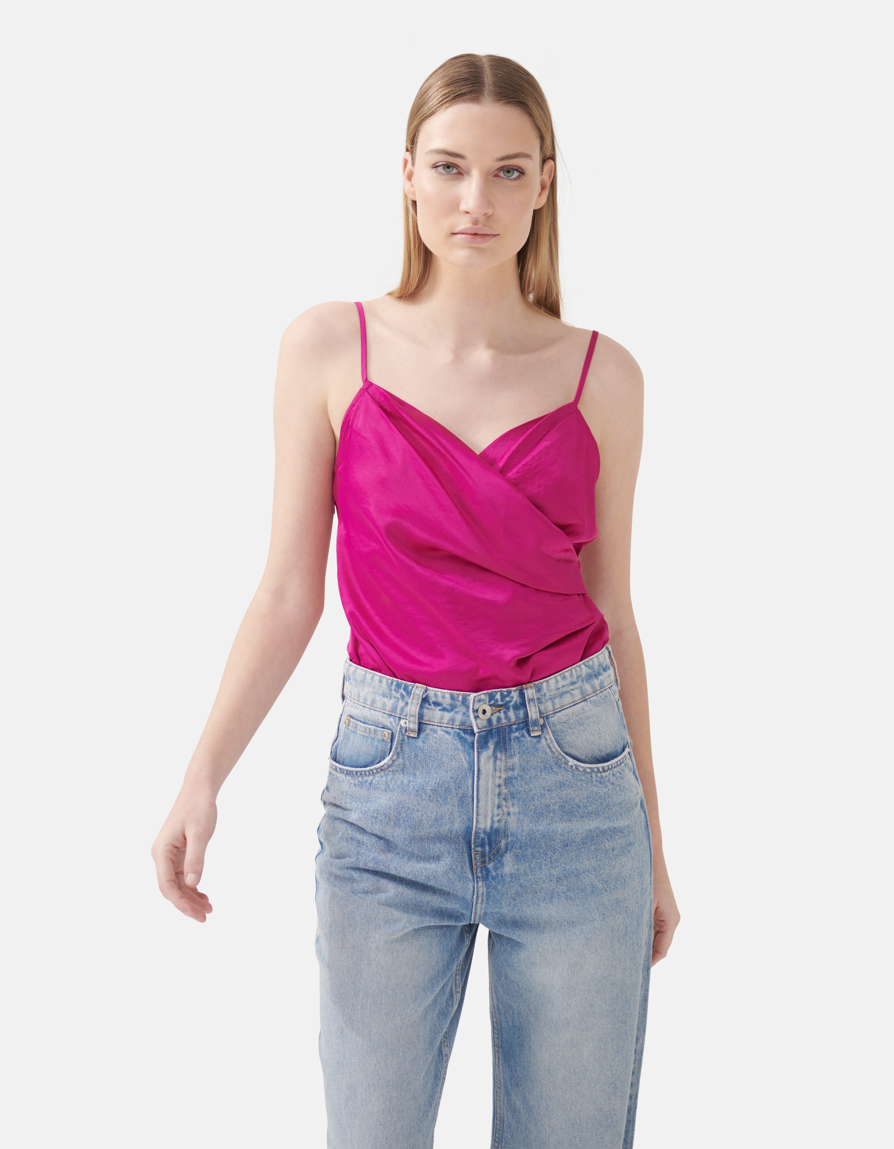 Satijnen Singlet Donkerroze SHOEBY WOMEN
