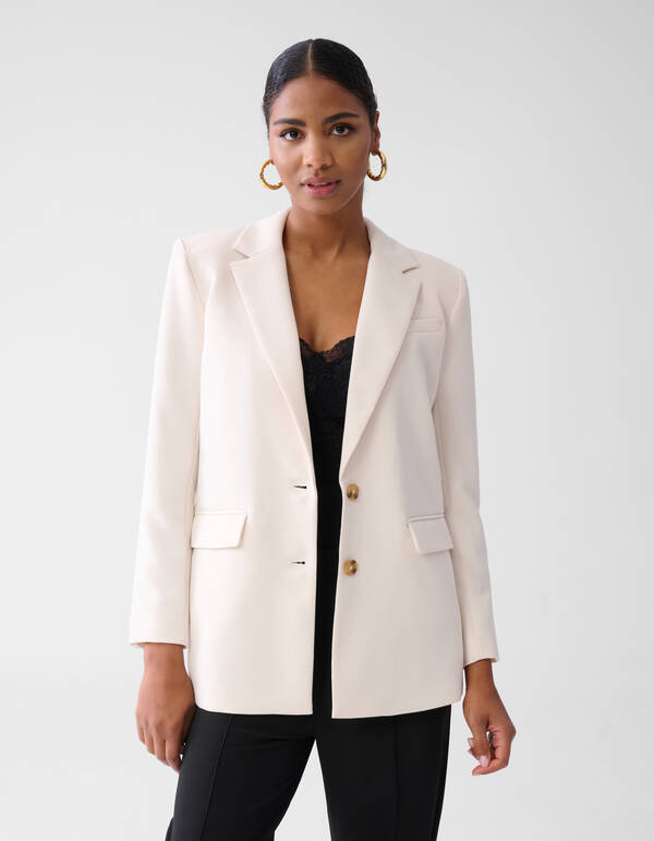 Oversized Blazer Gebroken Wit SHOEBY WOMEN