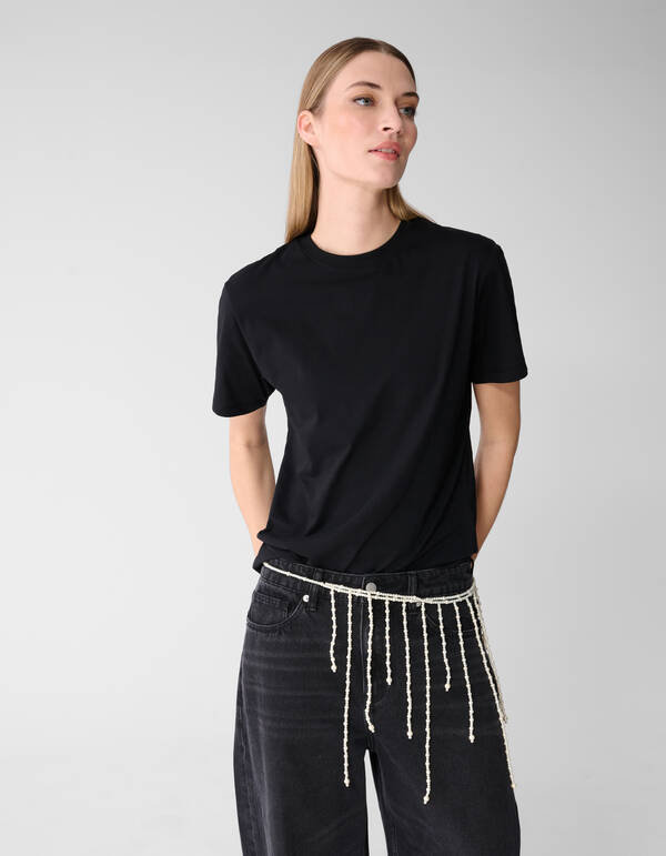 Basis T-shirt Zwart SHOEBY WOMEN