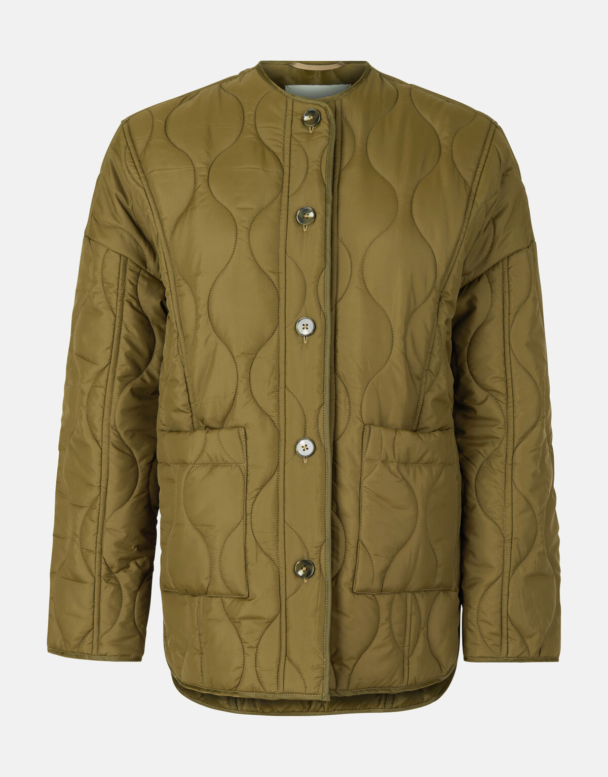 Korte Quilted Jack Donkergroen SHOEBY WOMEN