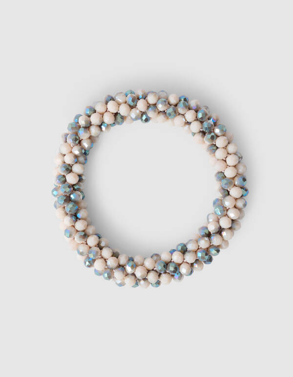 Beaded Haarelastiek Lichtgrijs SHOEBY ACCESSOIRES