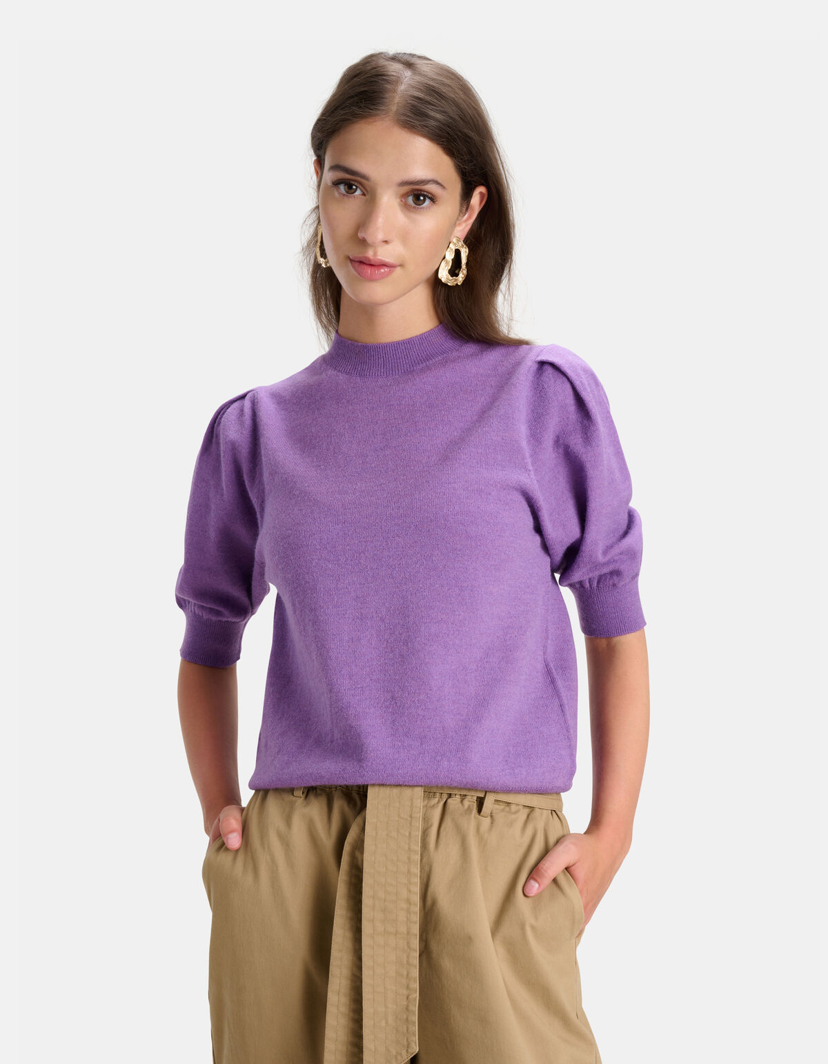 Pofmouwen Top Paars SHOEBY WOMEN