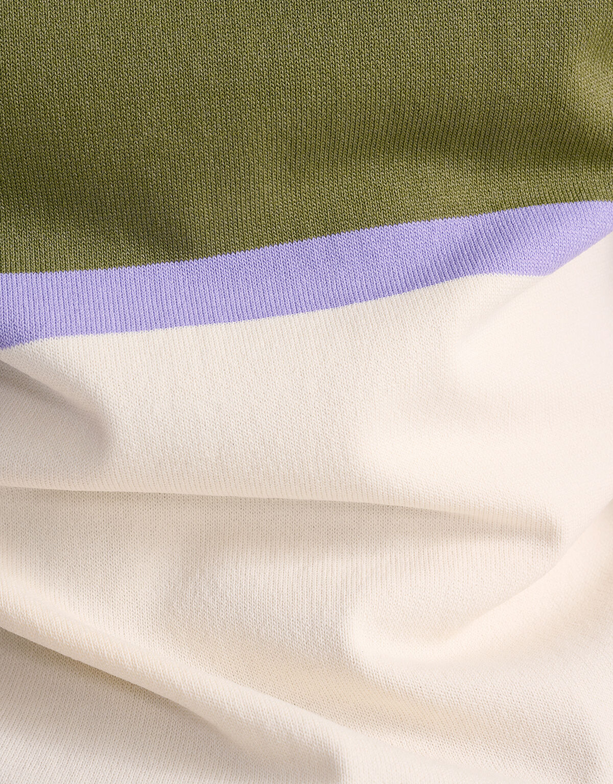 Gebreid Colorblock T-shirt Olijfgroen SHOEBY MEN