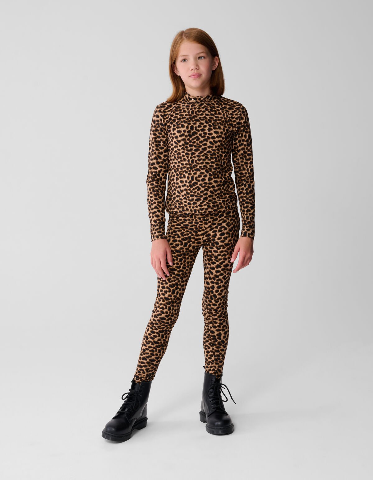 Leopard Longsleeve Top Bruin SHOEBY GIRLS