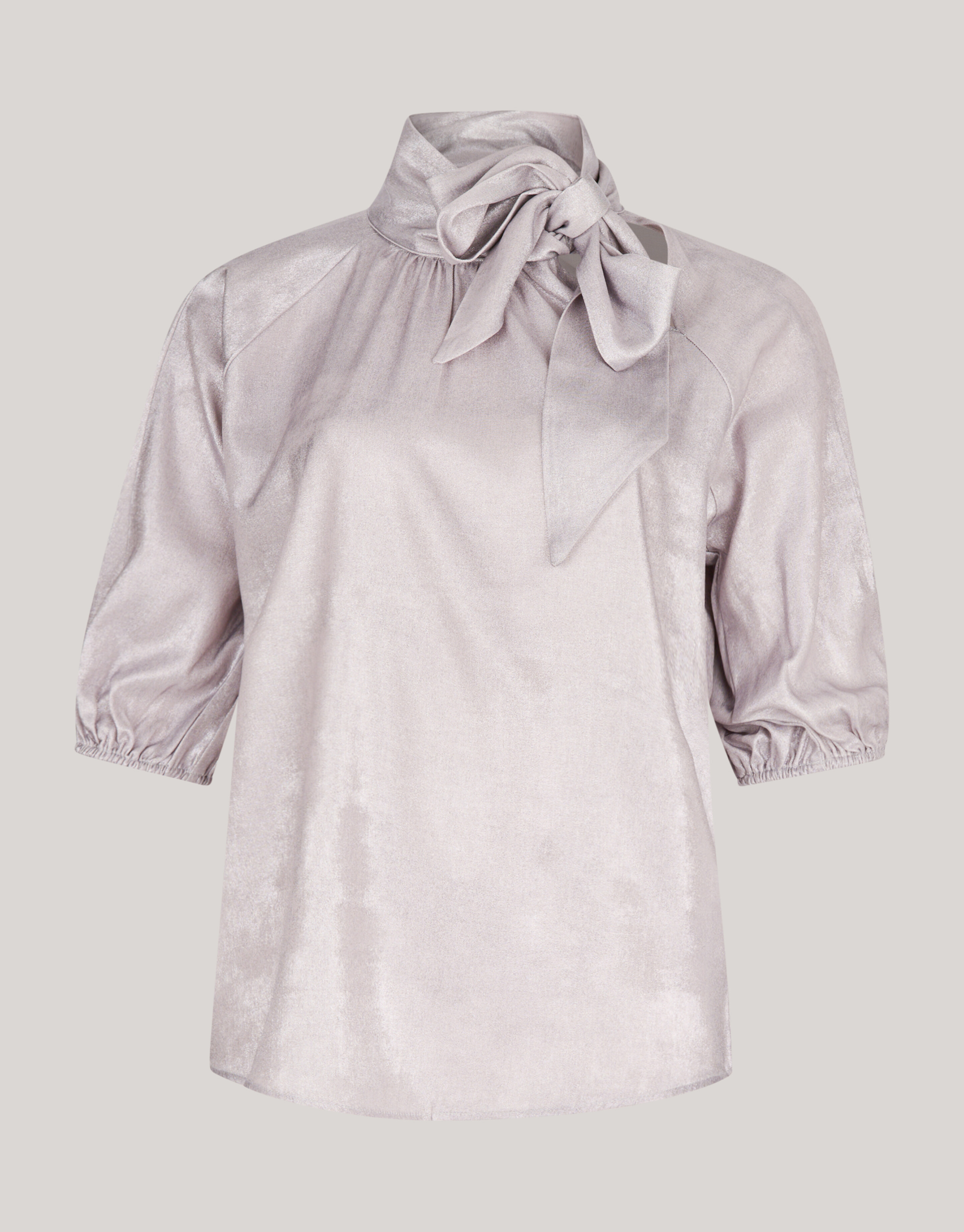 Metallic Denim Blouse Zilver SHOEBY WOMEN