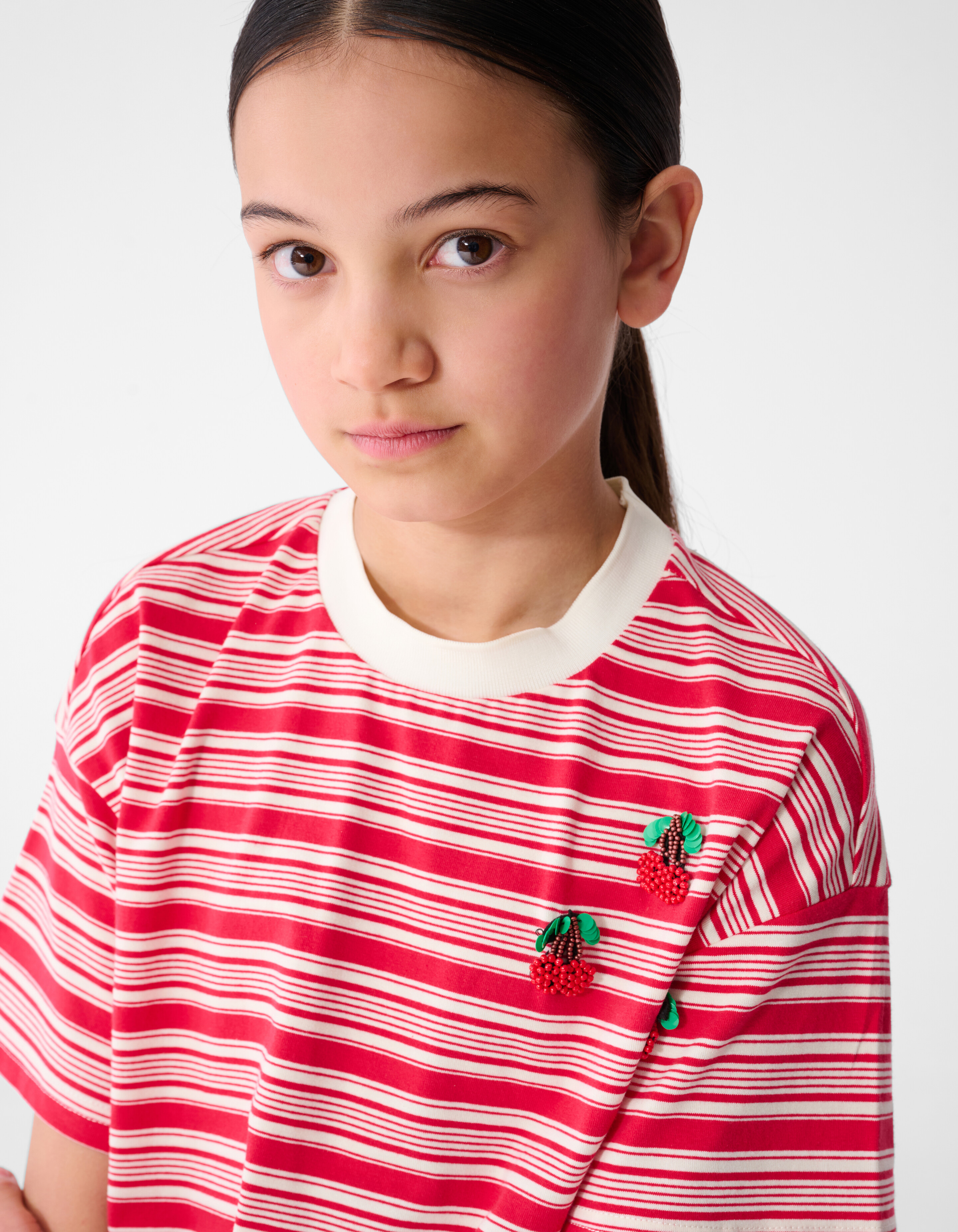 Cropped Cherry T-shirt Rood SHOEBY GIRLS