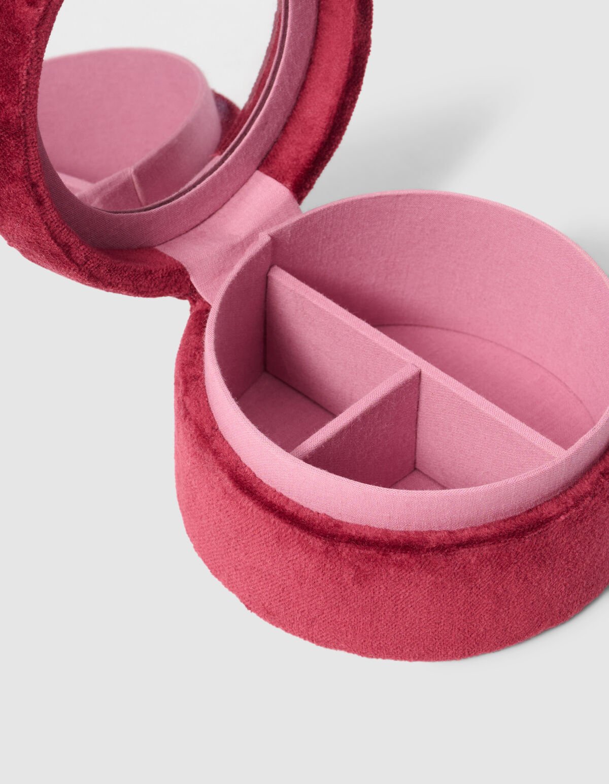 Velvet Sieraden Box Rood/Lichtroze SHOEBY ACCESSOIRES