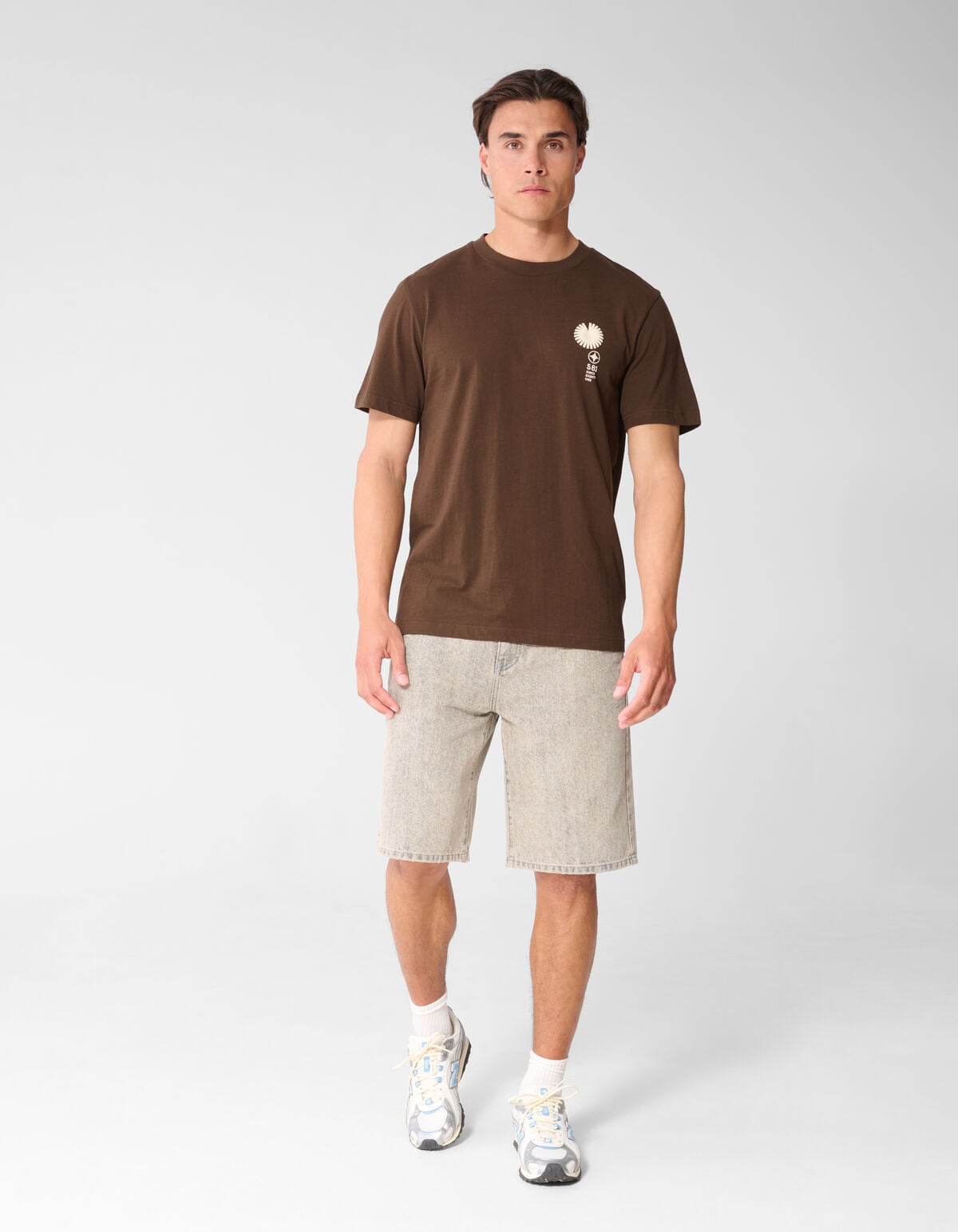Radar Artwork T-shirt Donkerbruin SHOEBY MEN