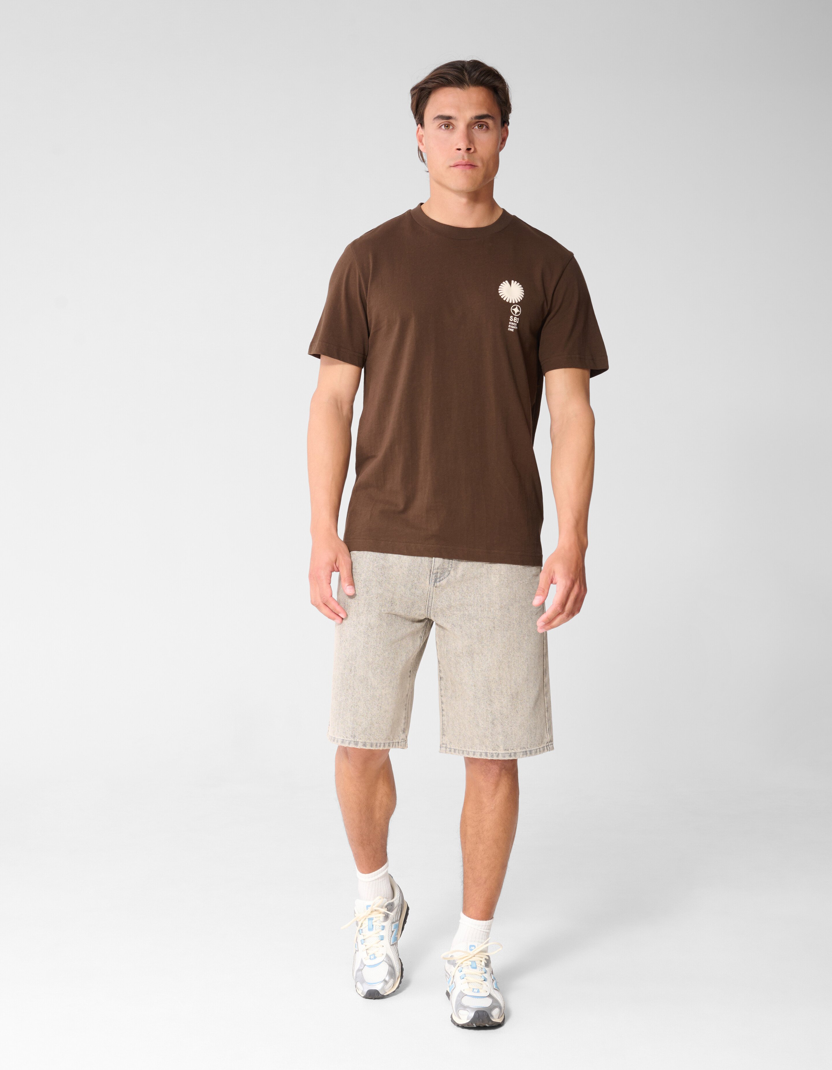 Radar Artwork T-shirt Donkerbruin SHOEBY MEN