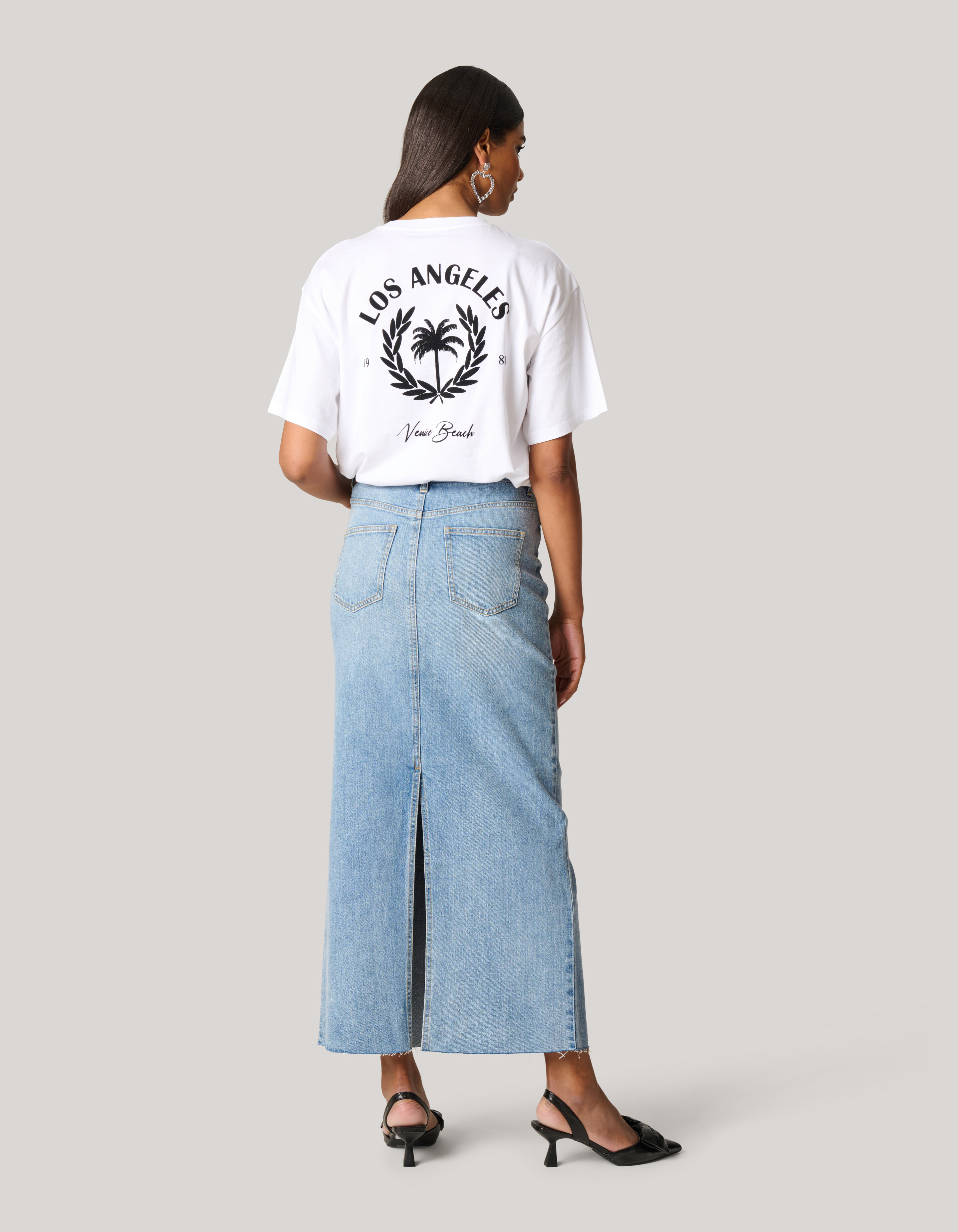 Denim Midi Rok SHOEBY WOMEN
