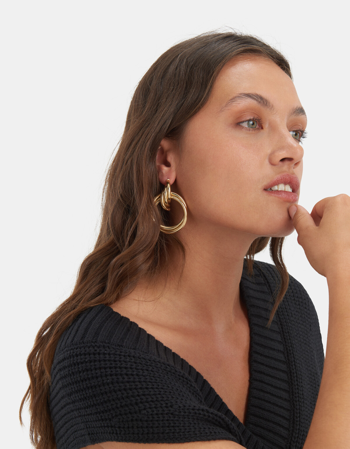 Knotted Hoop Oorbellen ACCESSOIRES SHOEBY