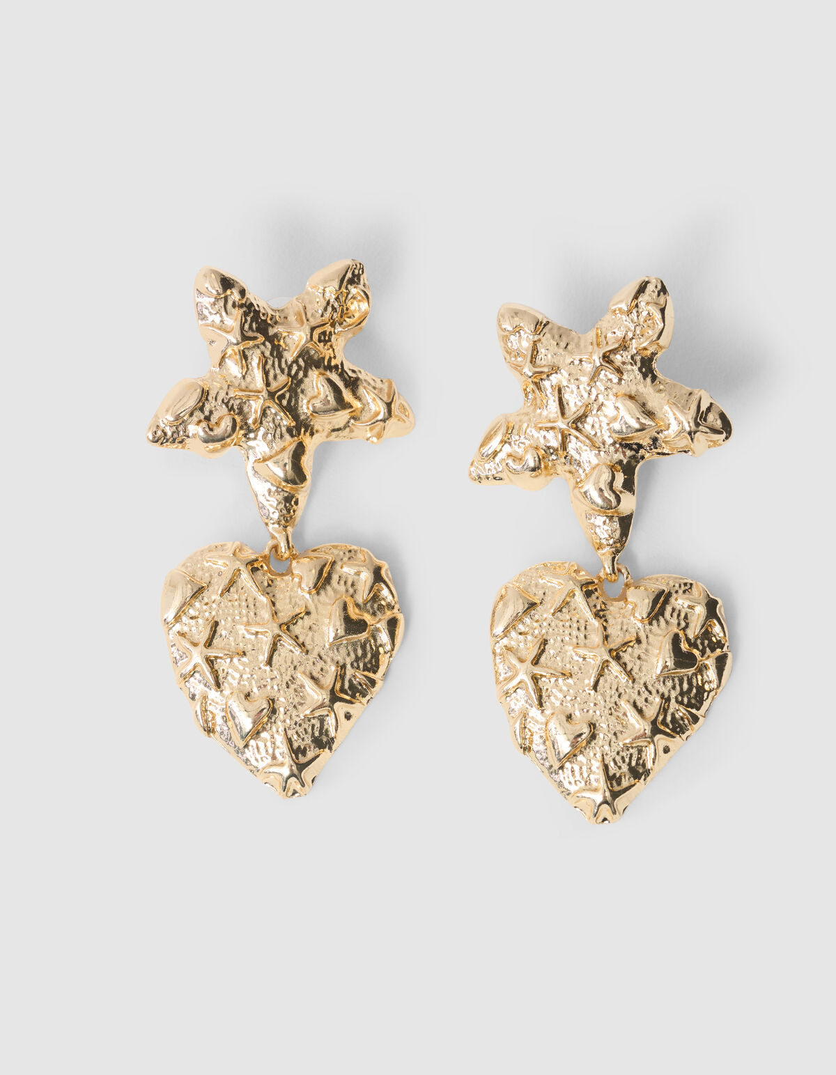 Star Heart Oorbellen Goud SHOEBY ACCESSOIRES