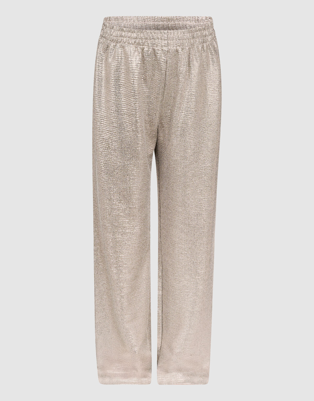 Metallic Wide Leg Broek Zilver SHOEBY GIRLS