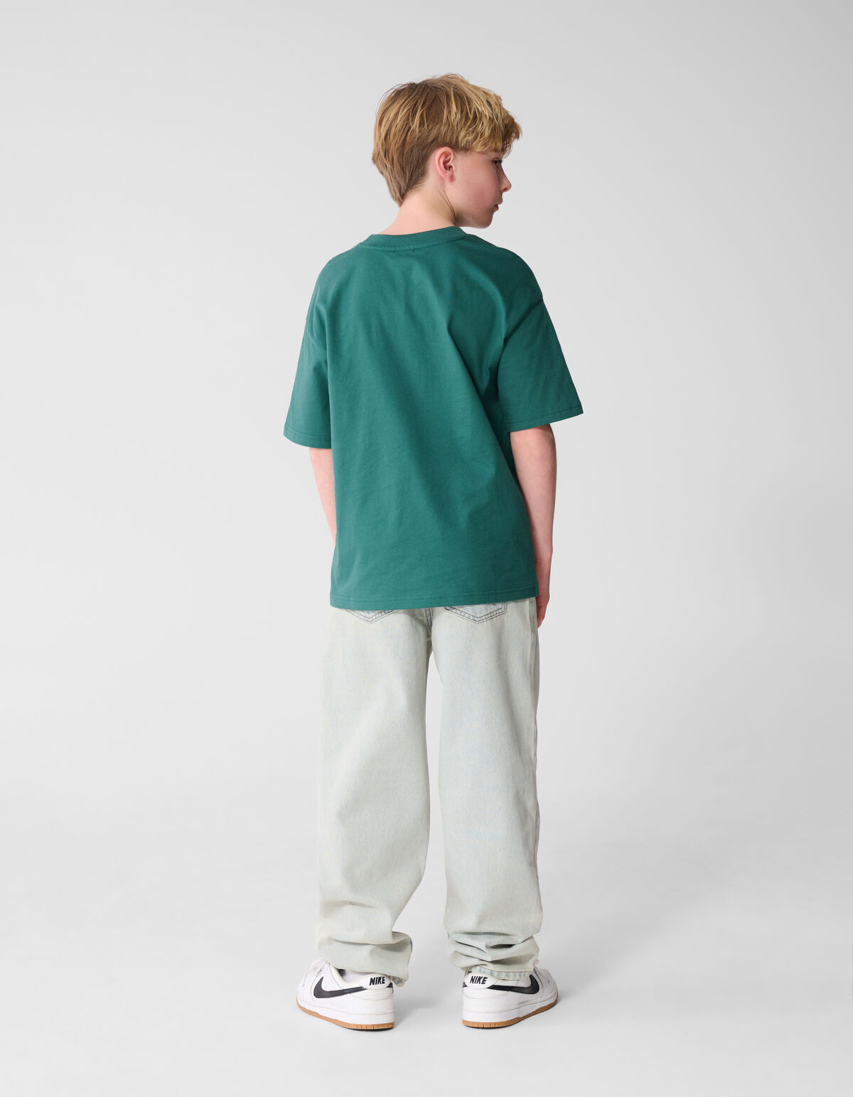 Embroidery Artwork T-shirt Donkergroen SHOEBY BOYS