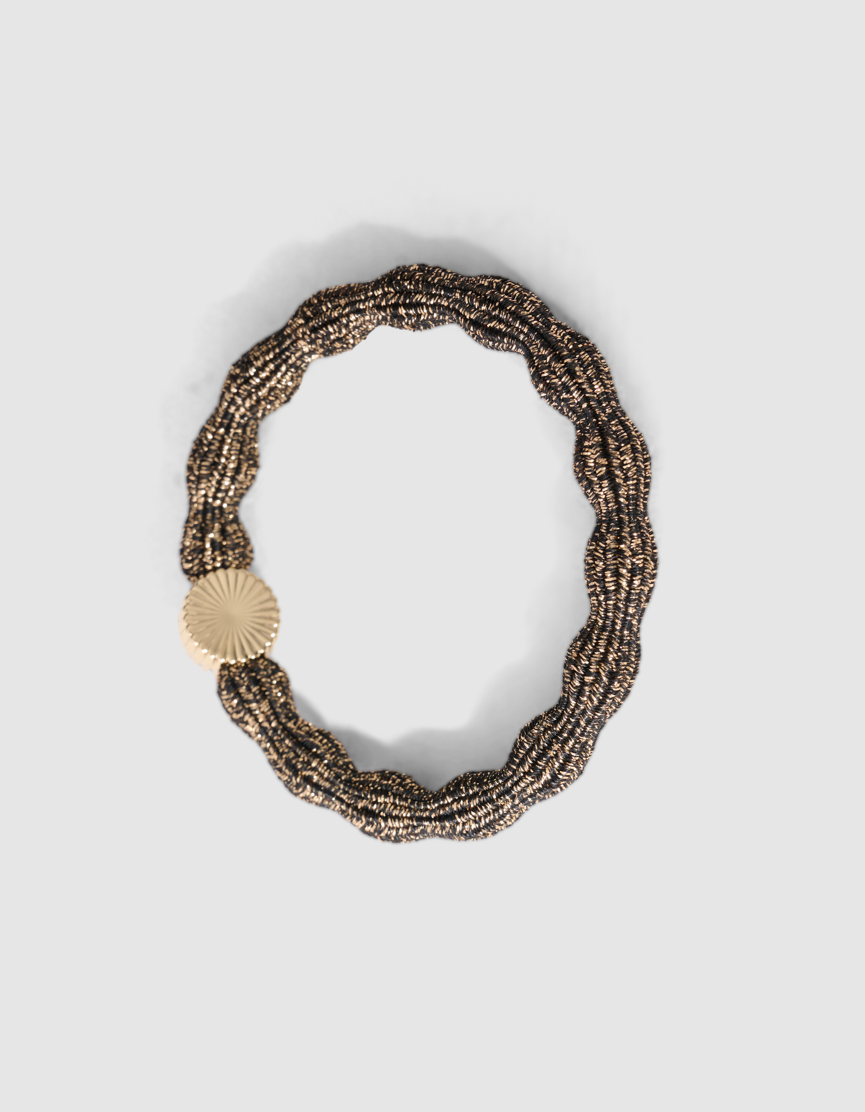 Wave Lurex Haarelastiek Bruin SHOEBY ACCESSOIRES