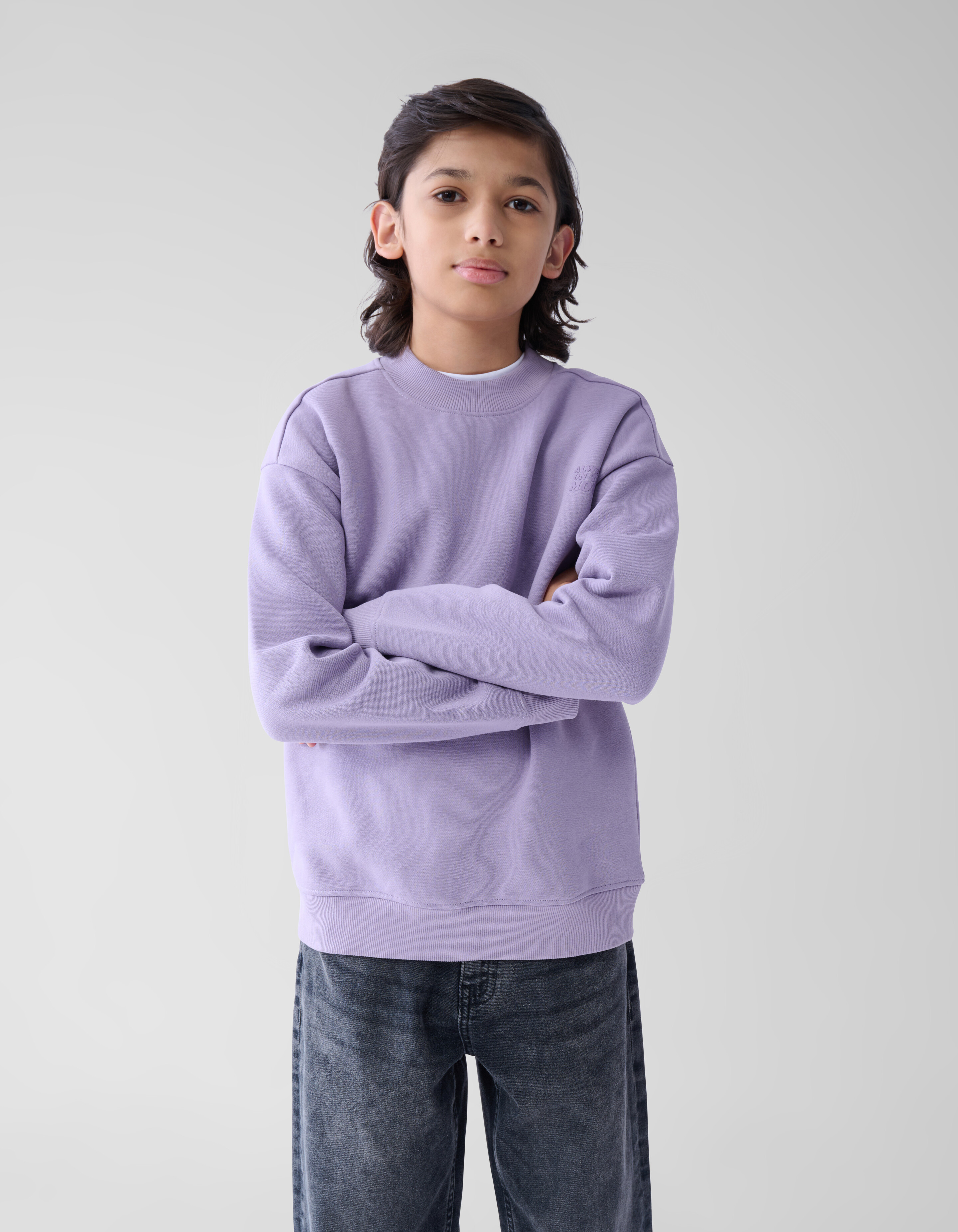 Backprint Sweater Lichtpaars SHOEBY BOYS
