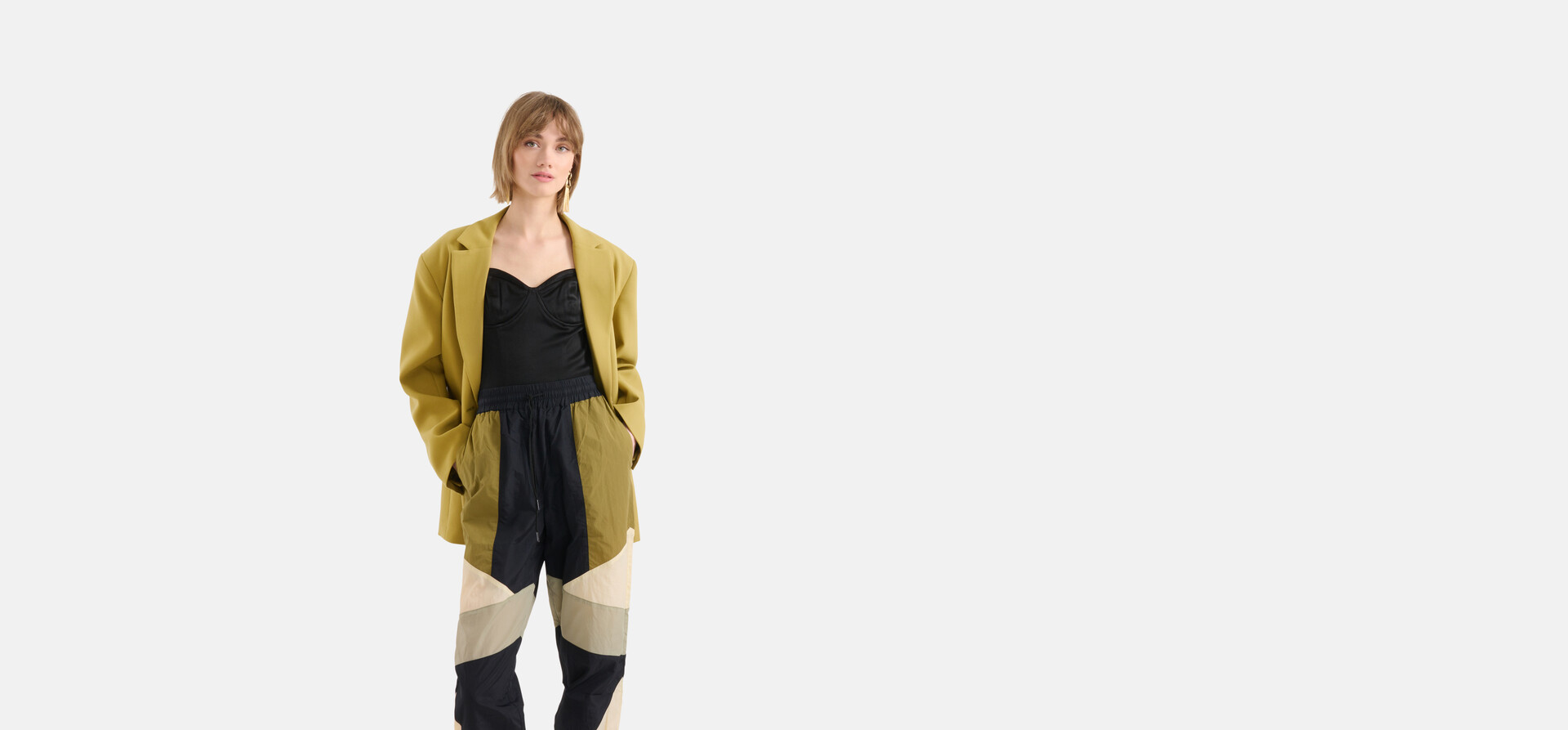 Oversized Blazer Olijfgroen SHOEBY WOMEN