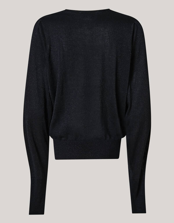 Glitter Overslag Trui Zwart SHOEBY WOMEN