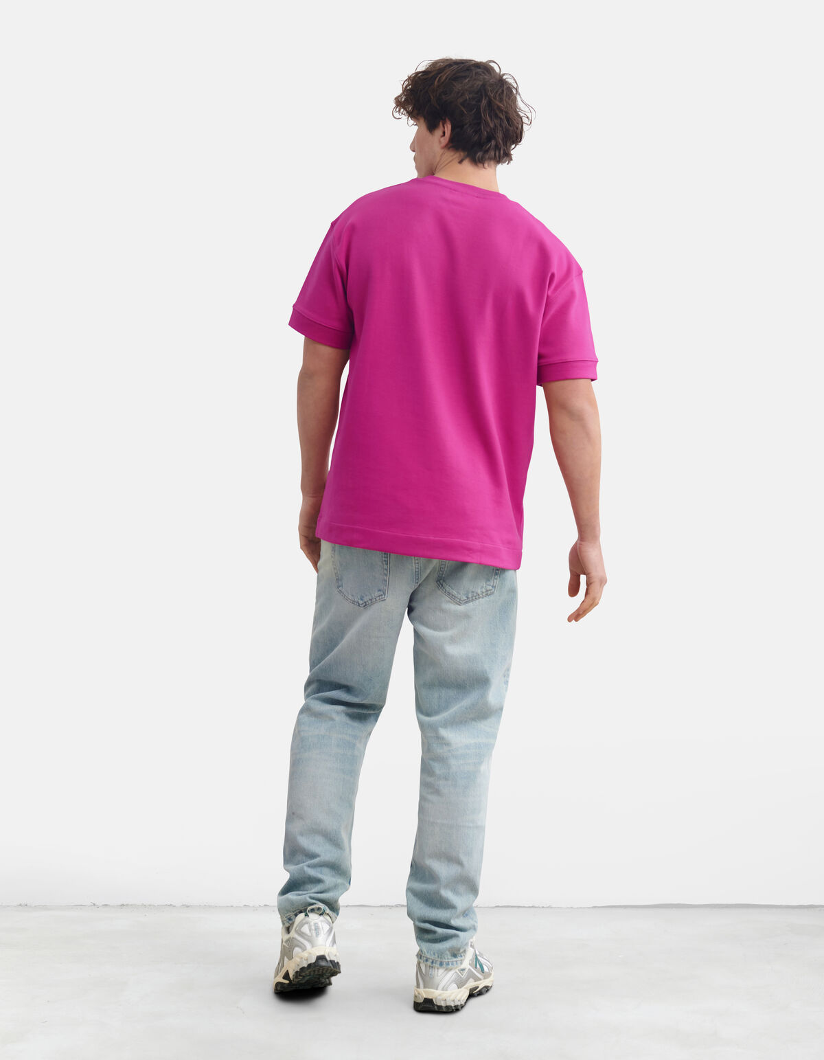 Relaxed Fit T-shirt Donkerroze SHOEBY MEN