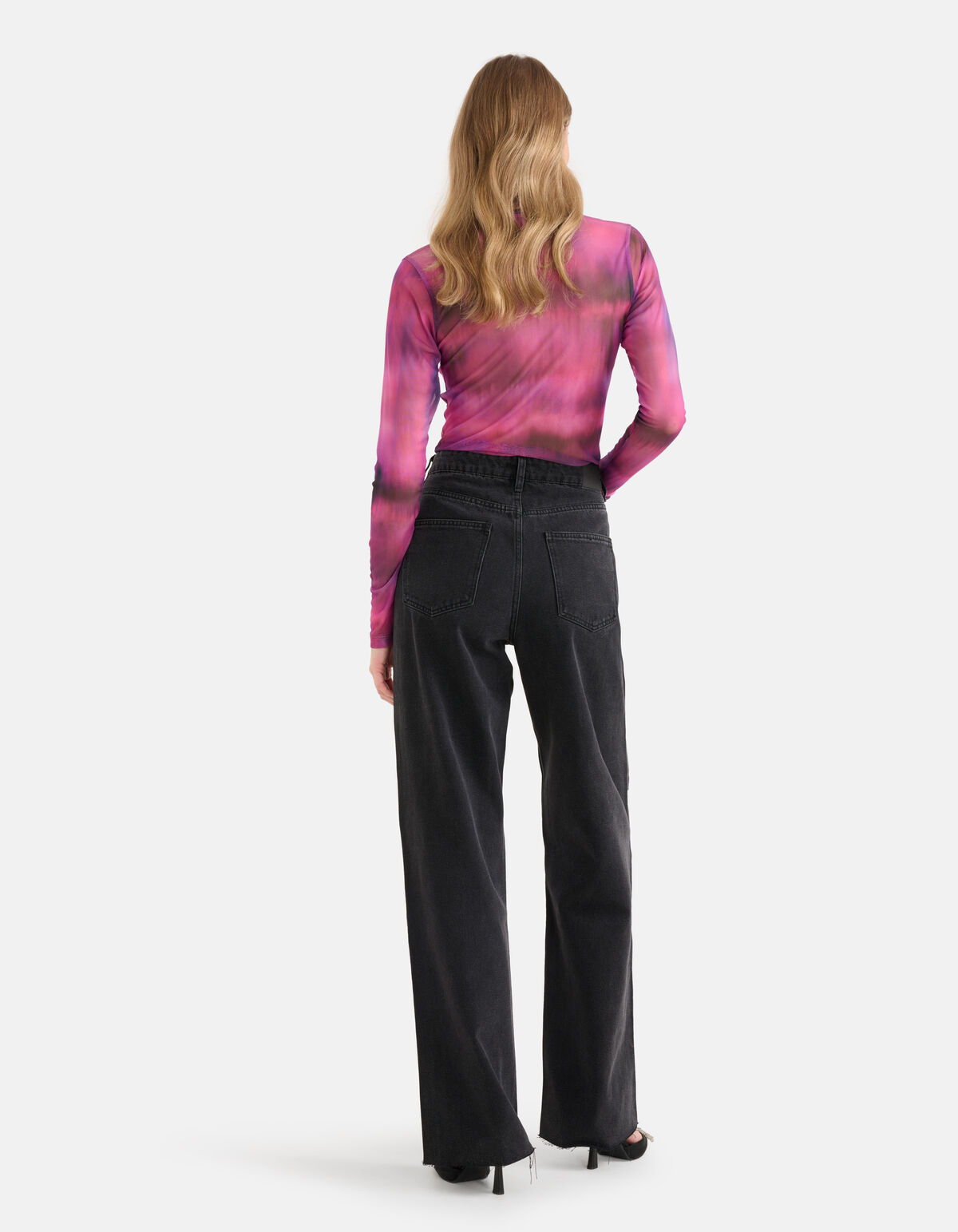 Strass Wide Leg Jeans Zwart SHOEBY WOMEN