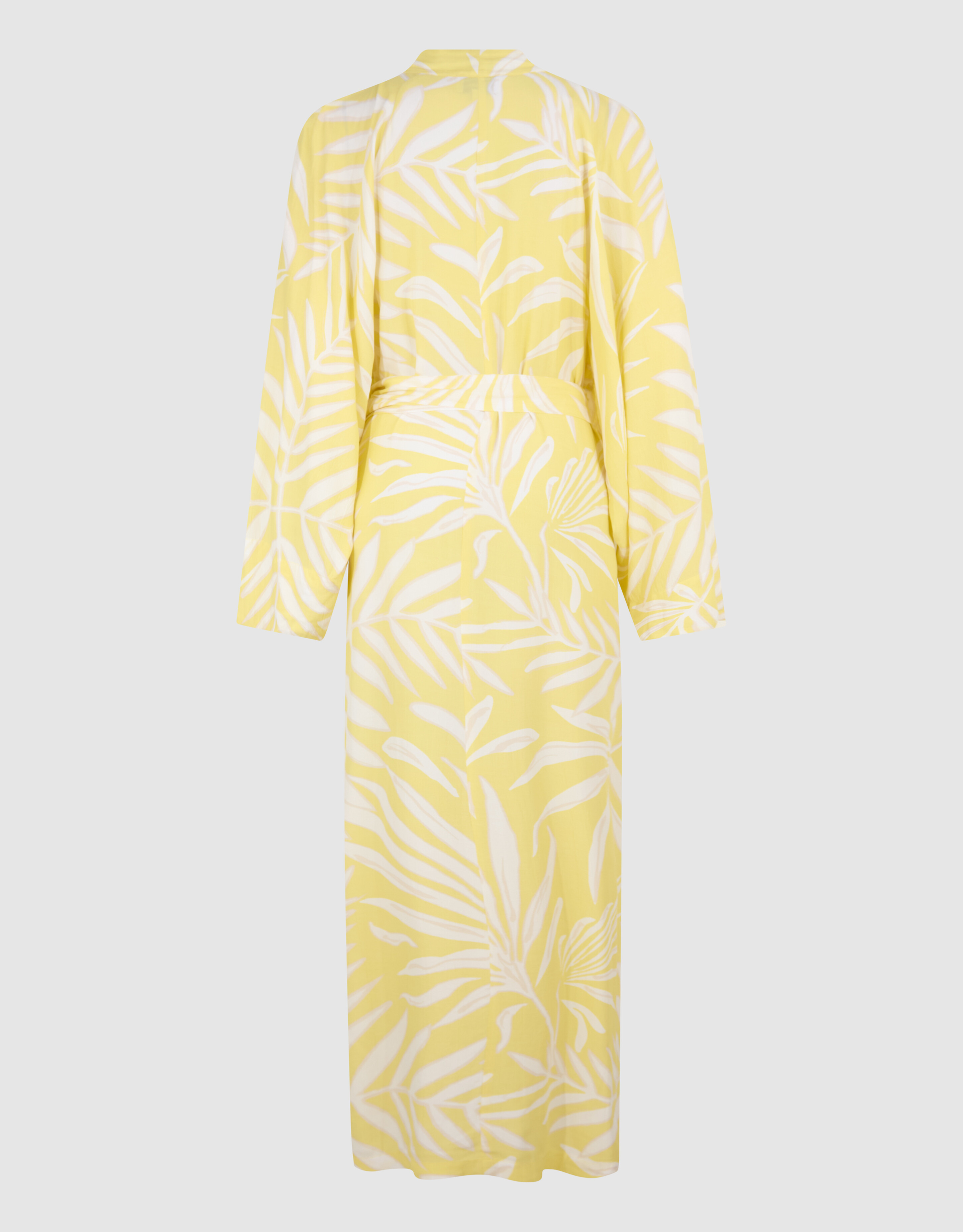 Printed Kimono Maxi Jurk Lichtgeel SHOEBY WOMEN