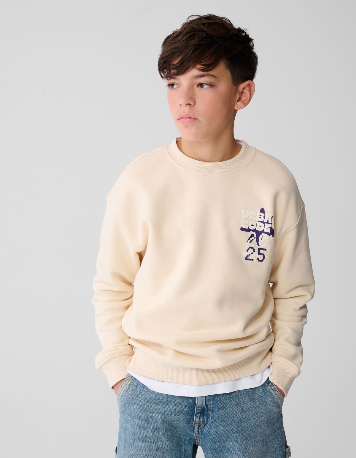 Urban Artwork Sweater Beige SHOEBY BOYS