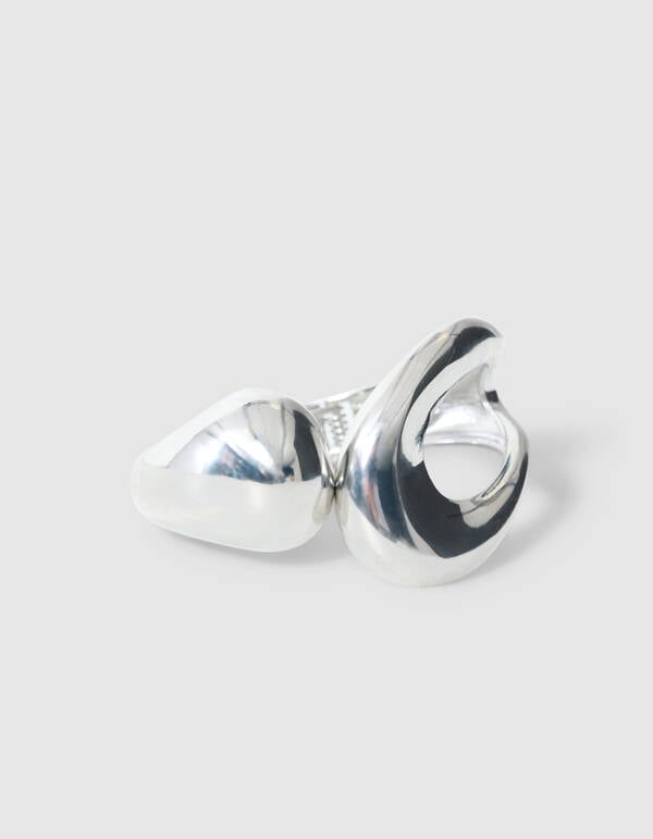 Organic Bangle Armband Zilver SHOEBY ACCESSOIRES