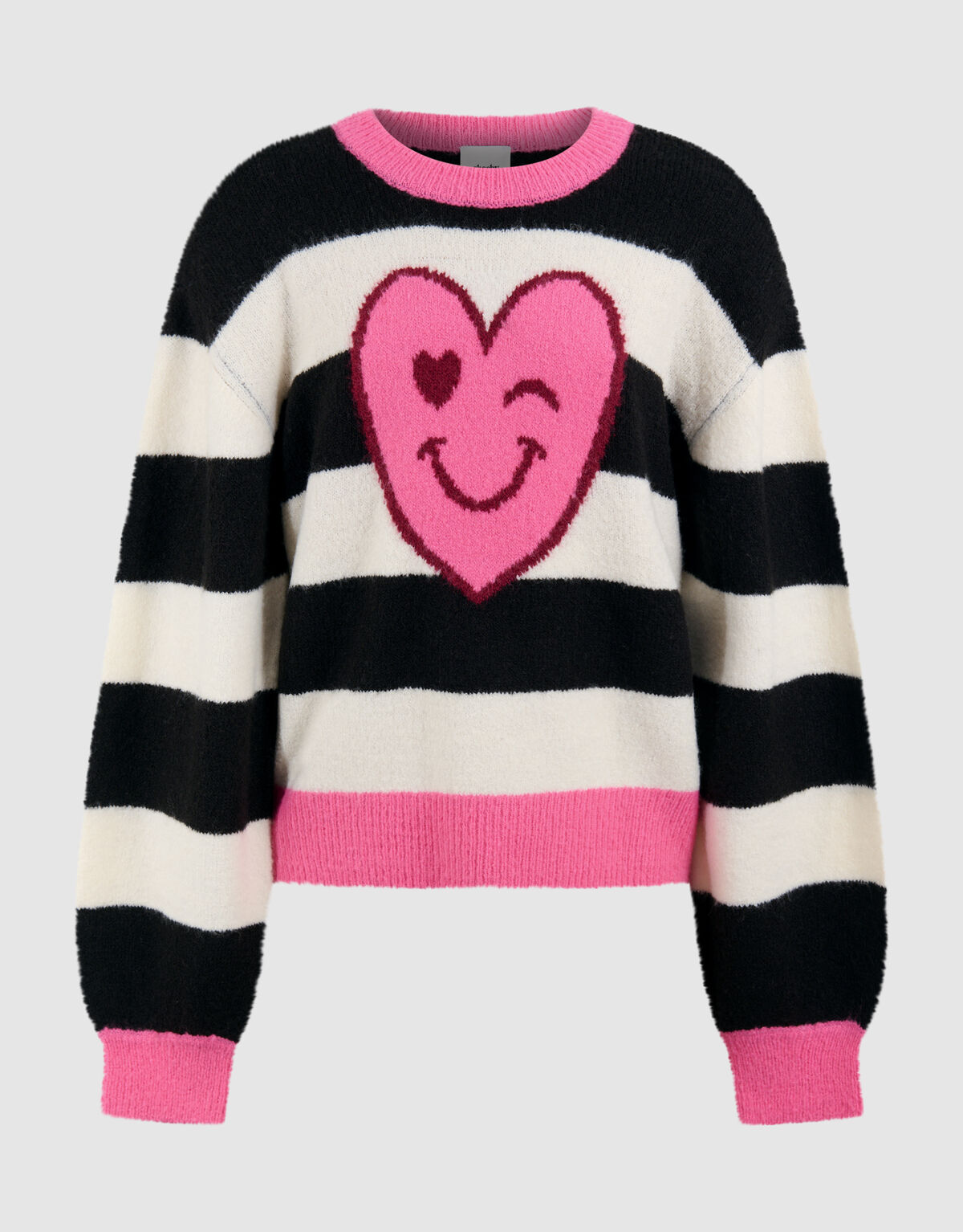 Smile Striped Sweater Zwart SHOEBY GIRLS