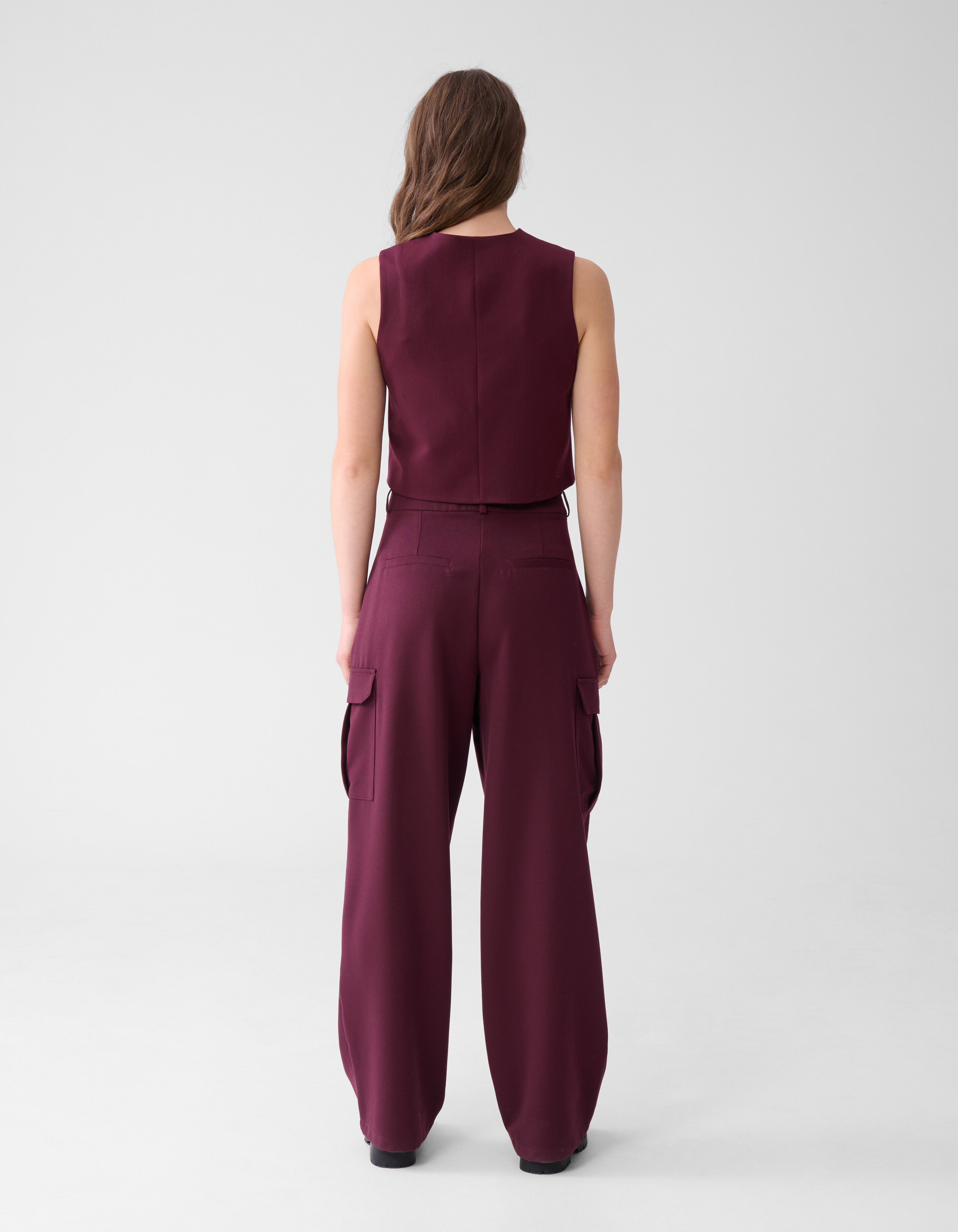 Strass Knopen Gilet Bordeaux SHOEBY WOMEN