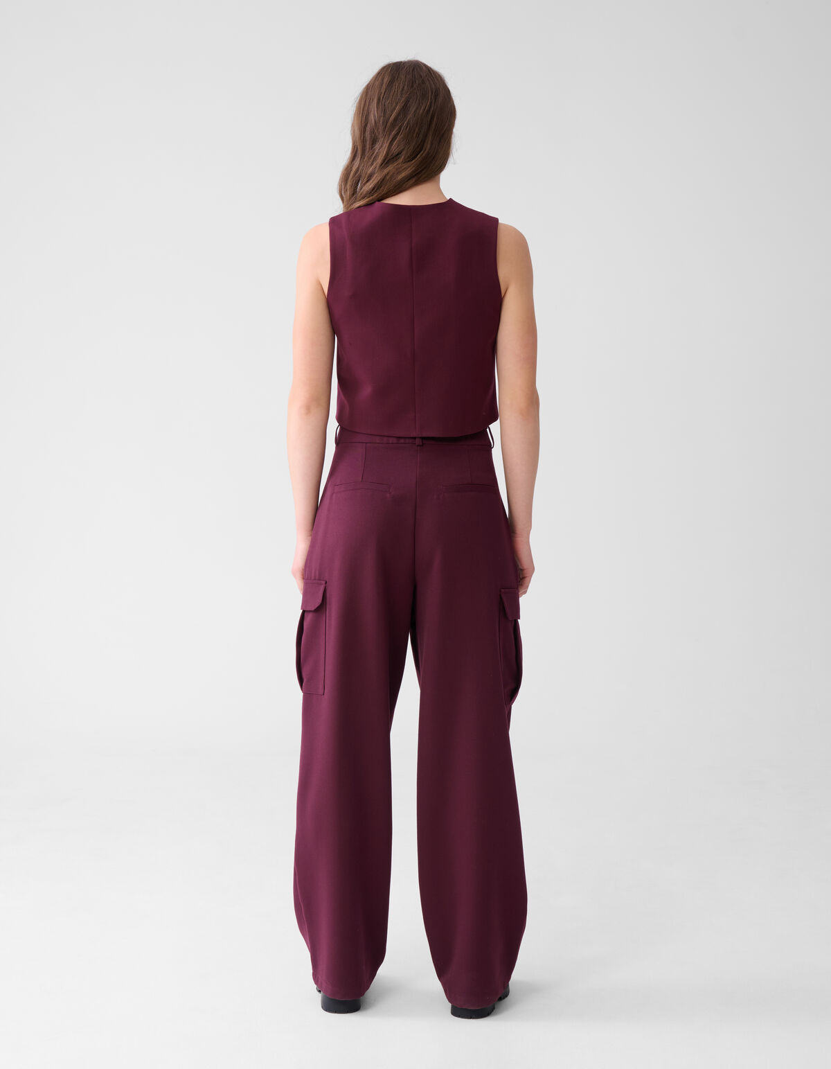 Strass Knopen Gilet Bordeaux SHOEBY WOMEN