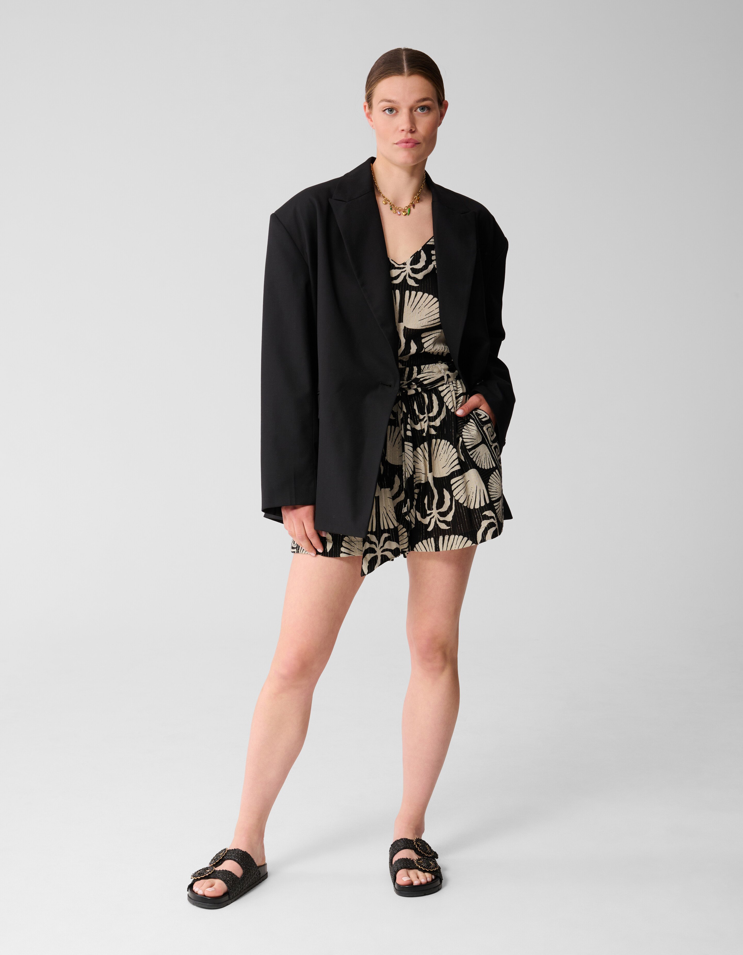 Printed Singlet Zwart/Wit SHOEBY WOMEN