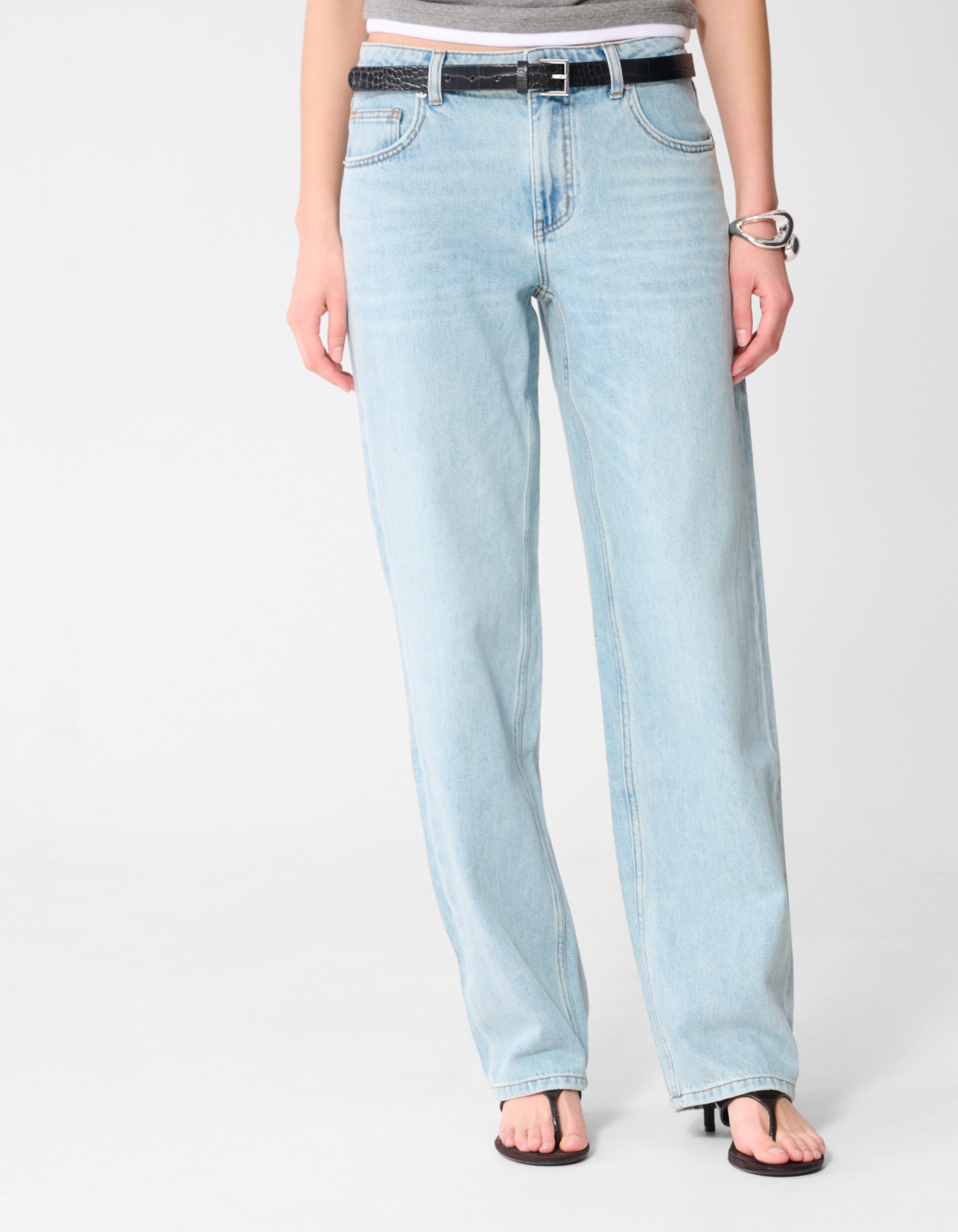 Soft Straight Fit Jeans Bleached SHOEBY WOMEN