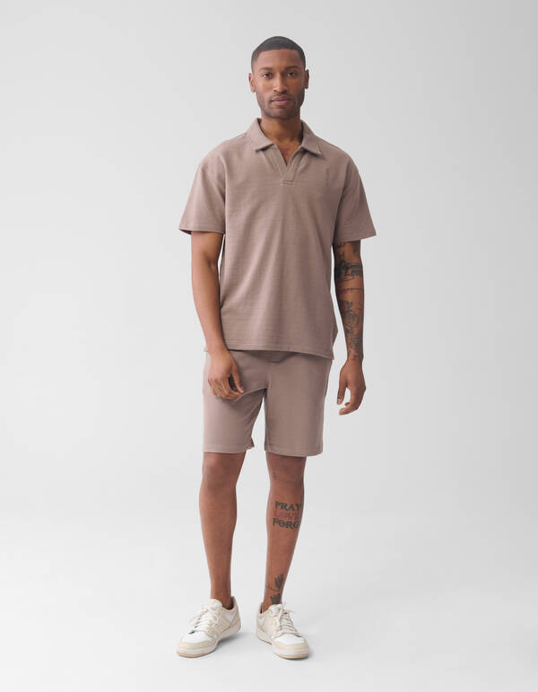 Embroidery Polo Lichtbruin SHOEBY MEN