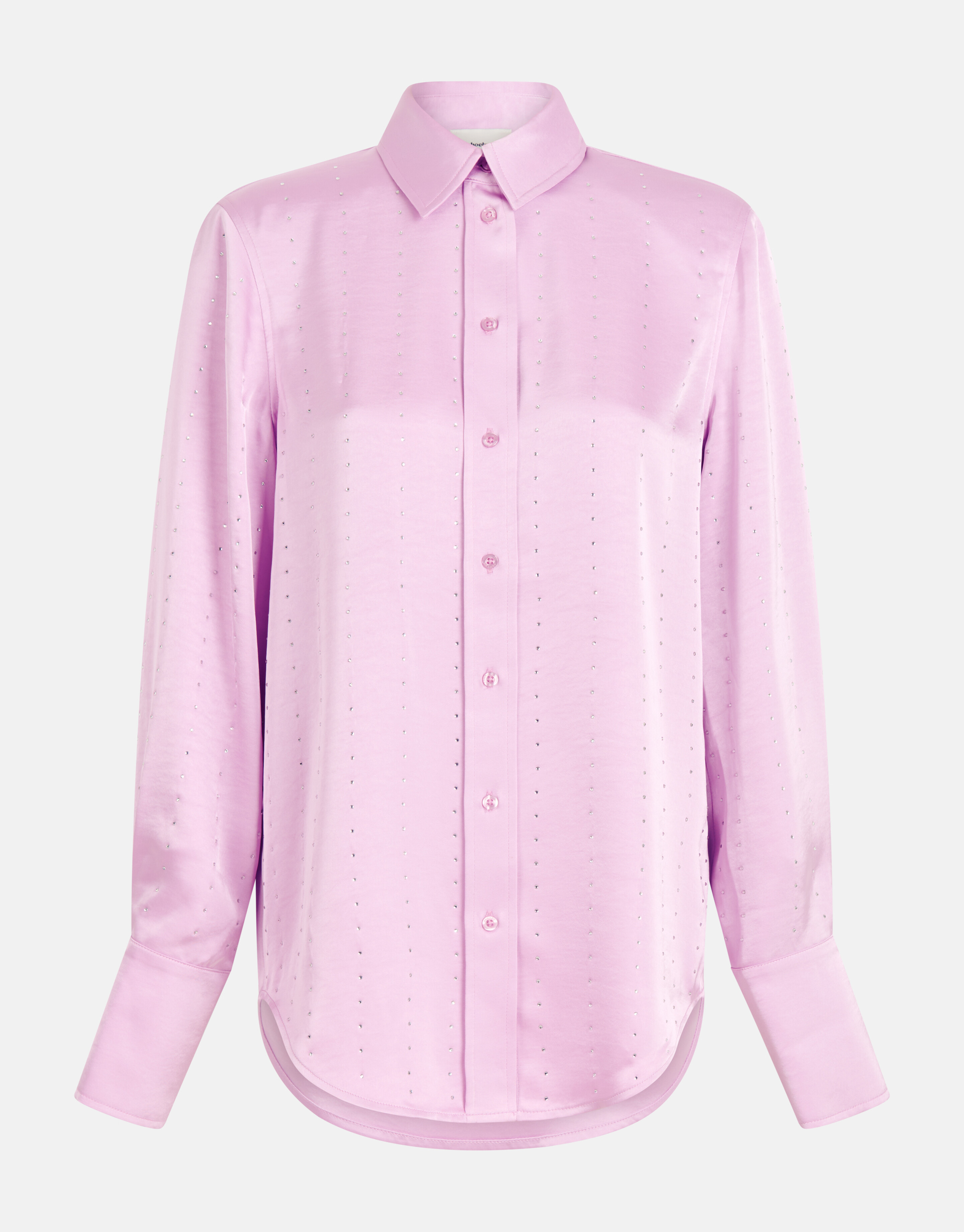 Satijnen Strass Blouse Lichtroze SHOEBY WOMEN