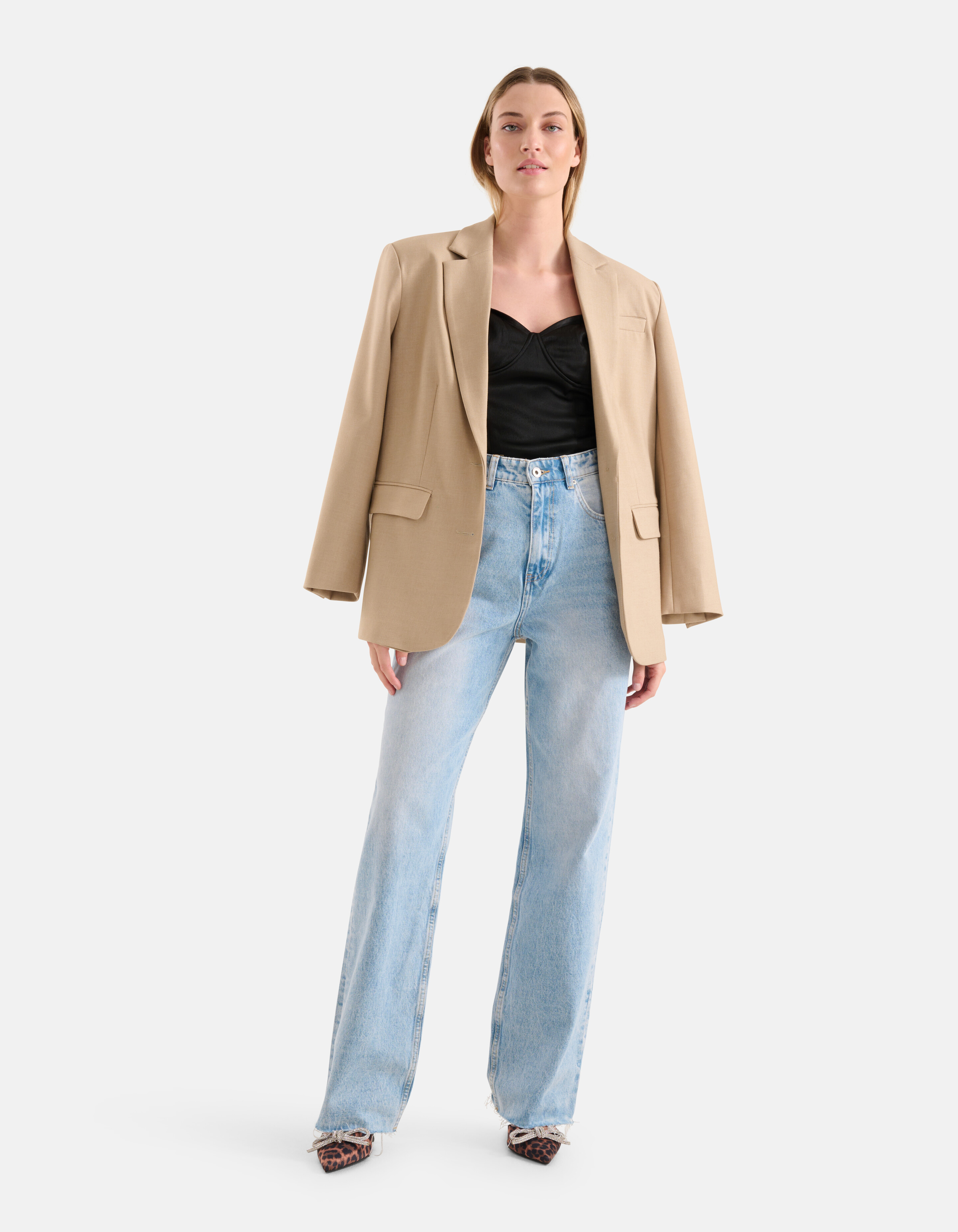 Satijnen Corset Top Zwart SHOEBY WOMEN