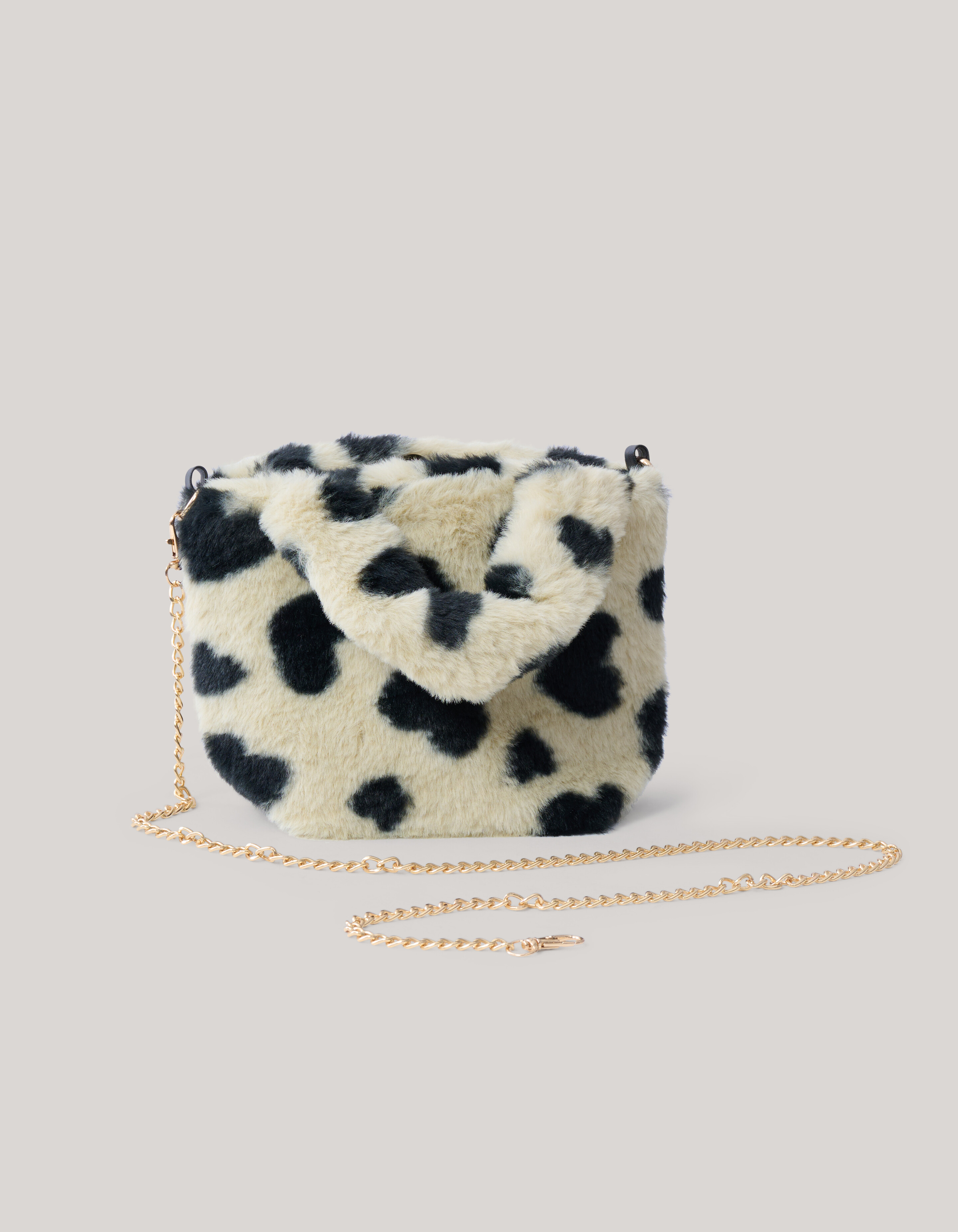 Furry Hartjes Tas Gebroken Wit SHOEBY ACCESSOIRES