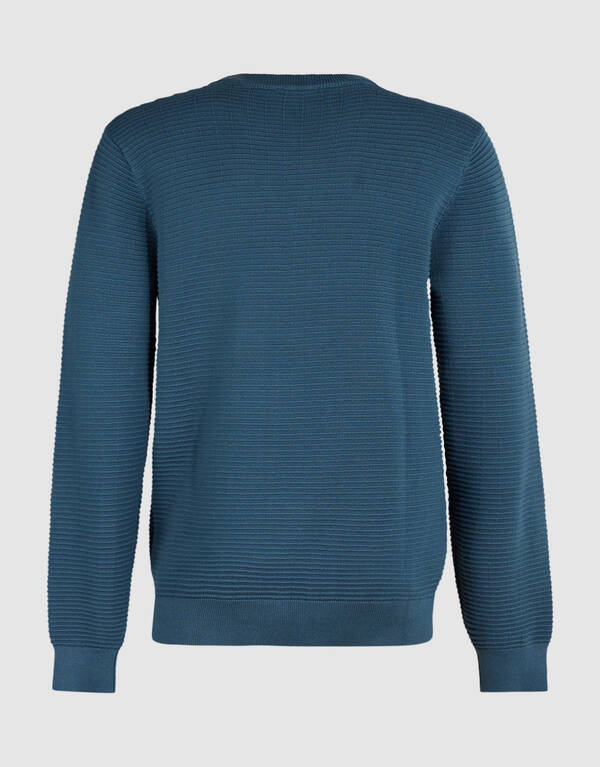 Rib Gebreide Trui Donkerblauw SHOEBY MEN