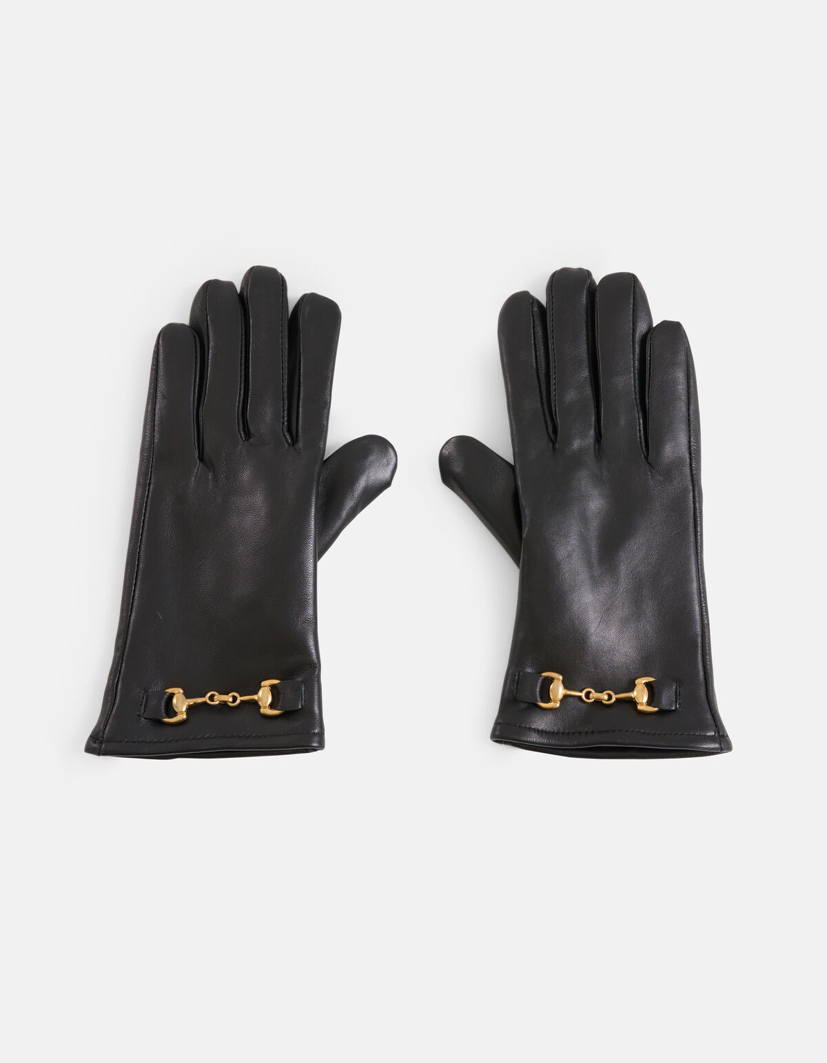 Leren Chain Handschoenen Zwart SHOEBY ACCESSOIRES