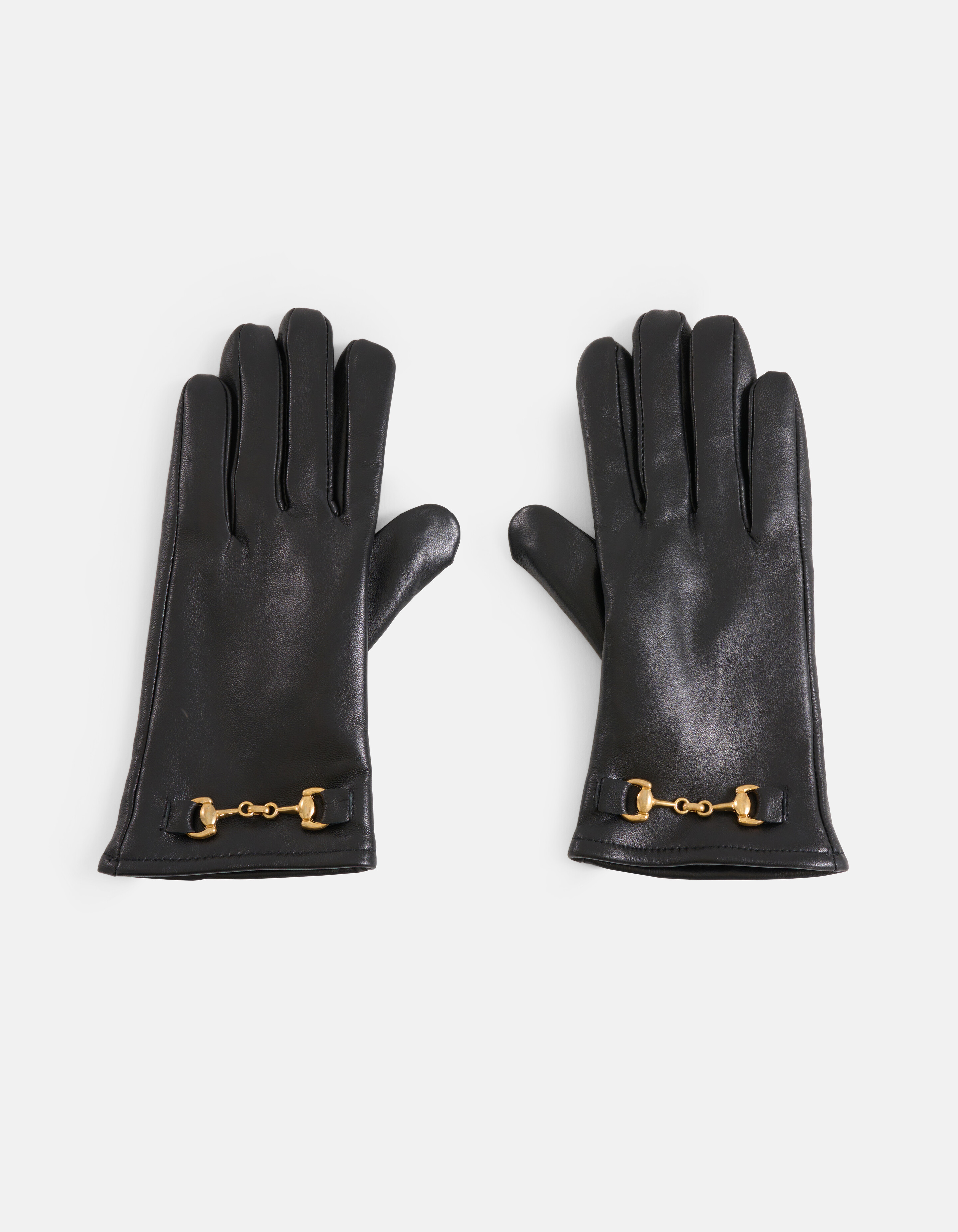 Leren Chain Handschoenen Zwart SHOEBY ACCESSOIRES