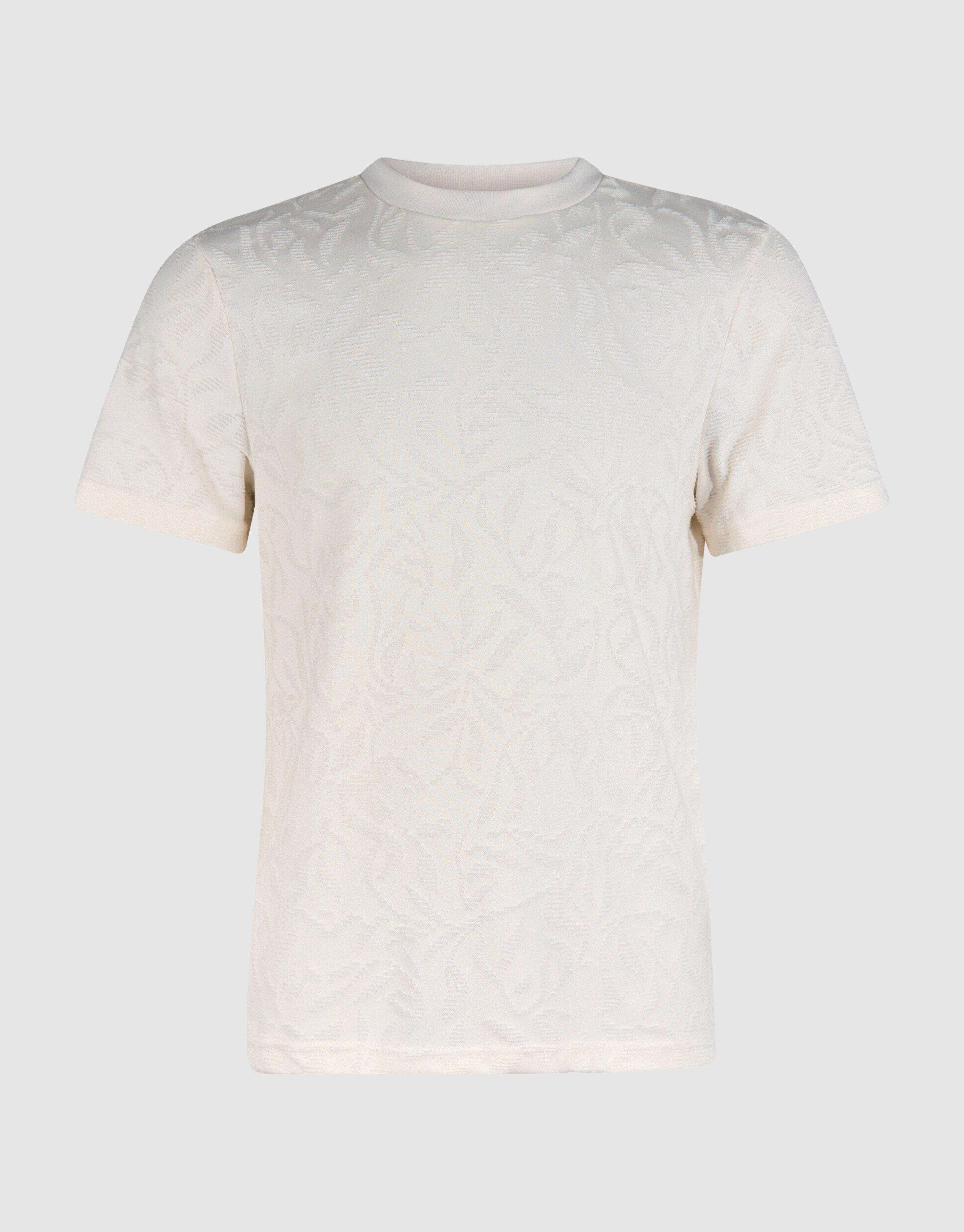 Structuur T-shirt Gebroken Wit SHOEBY MEN