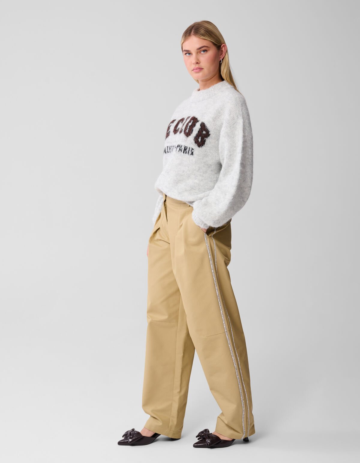 Strass Barrel Fit Broek Camel SHOEBY WOMEN