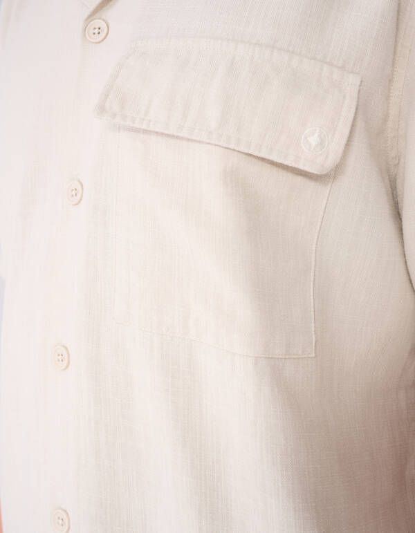 Structuur Overhemd Zand SHOEBY MEN