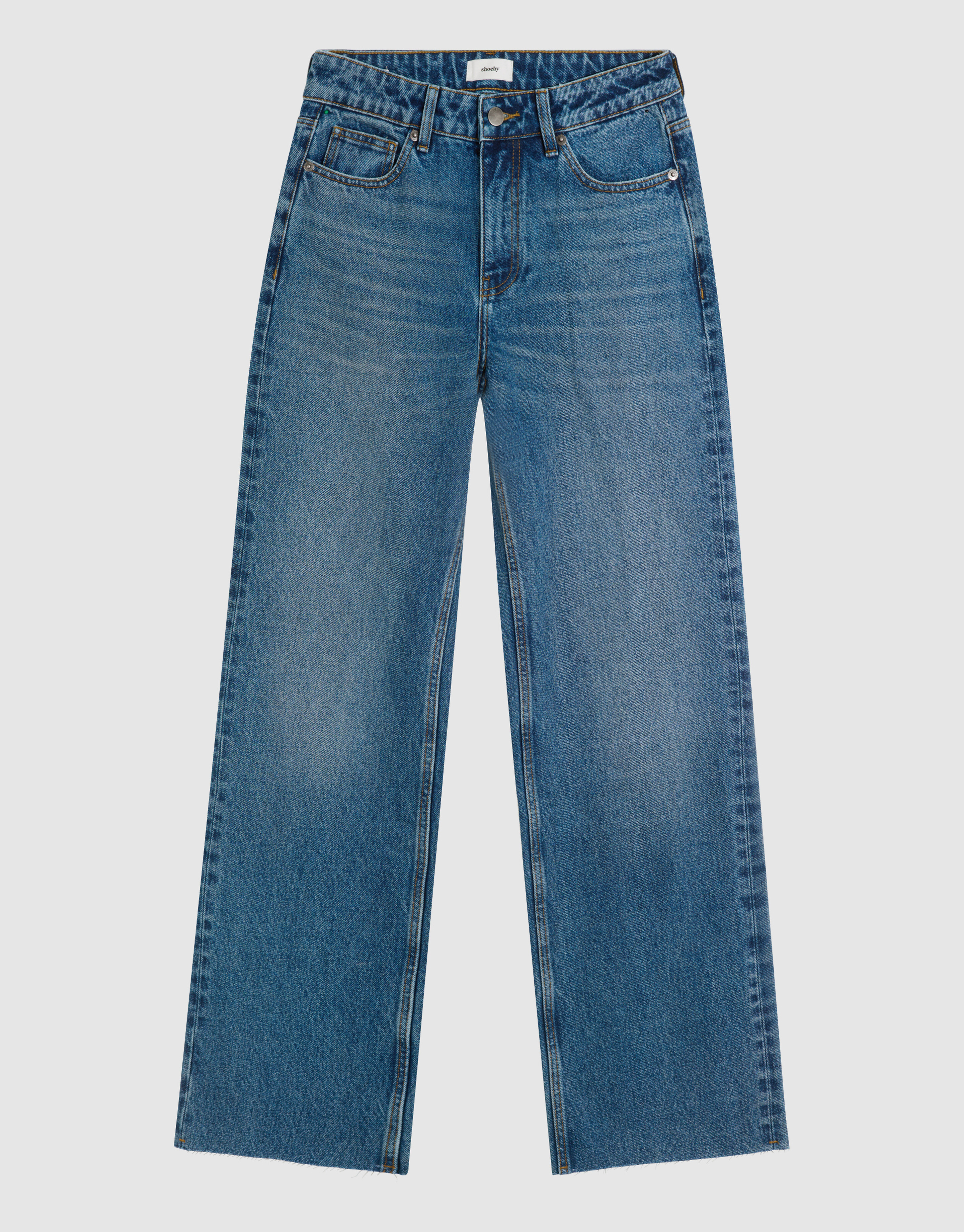 Wide Leg Fit Jeans Extra Lang Donkerblauw SHOEBY WOMEN
