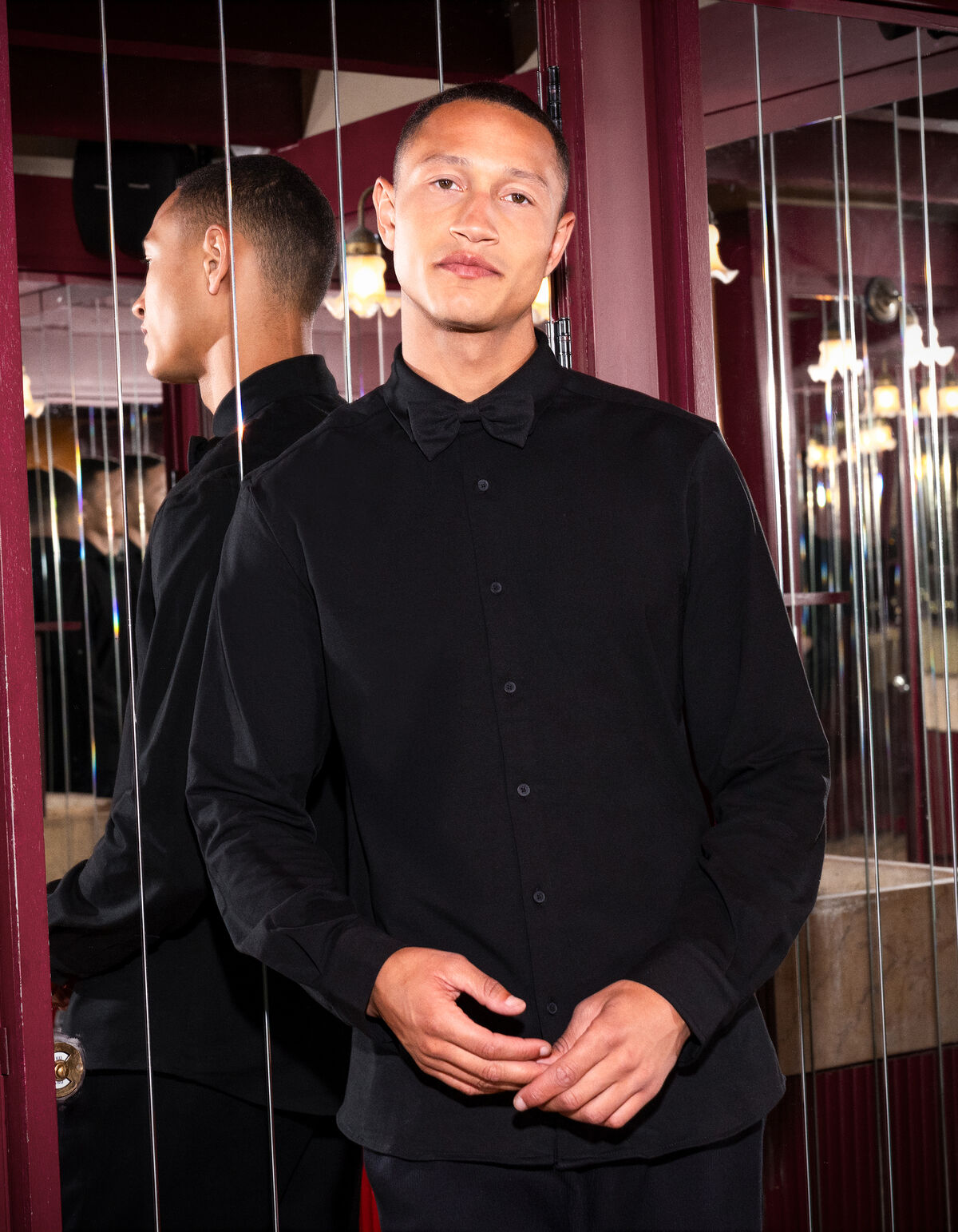 Jersey Overhemd Zwart SHOEBY MEN