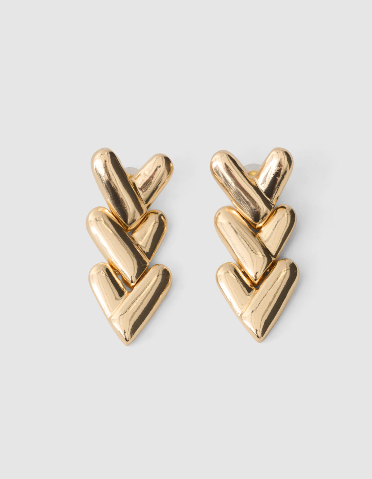 Triple Heart Oorbellen Goud SHOEBY ACCESSOIRES