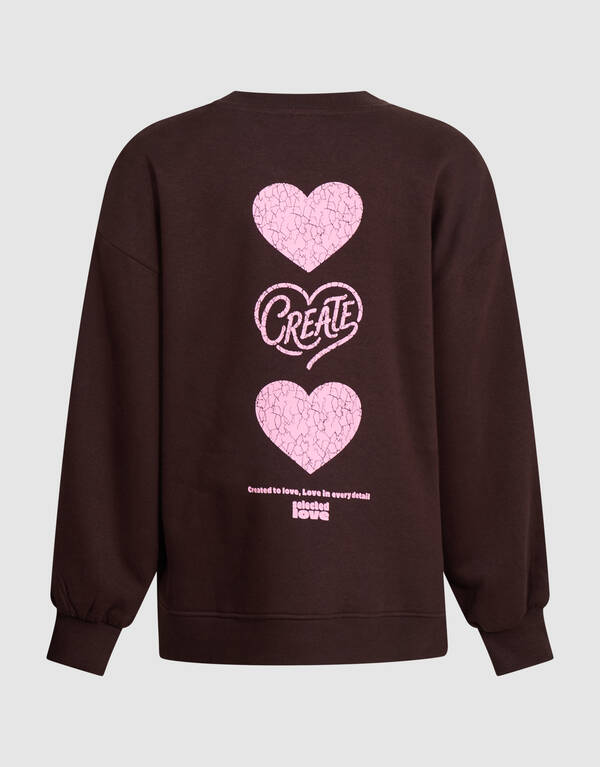 Baseball Artwork Sweater Donkerbruin SHOEBY GIRLS