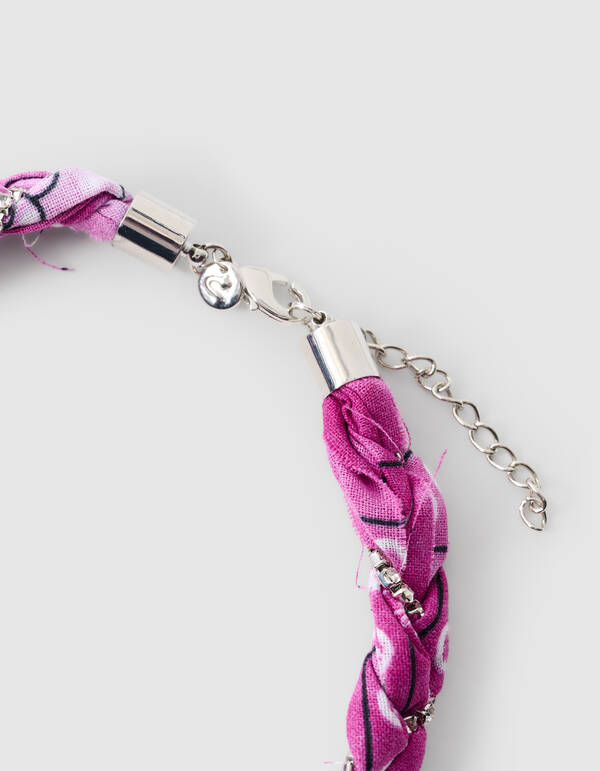 Bandana Puffed Heart Ketting Paars SHOEBY ACCESSOIRES