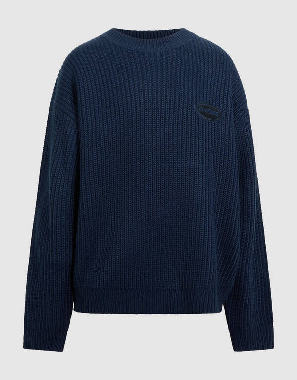 Relaxed Embroidery Gebreide Trui Donkerblauw SHOEBY BOYS