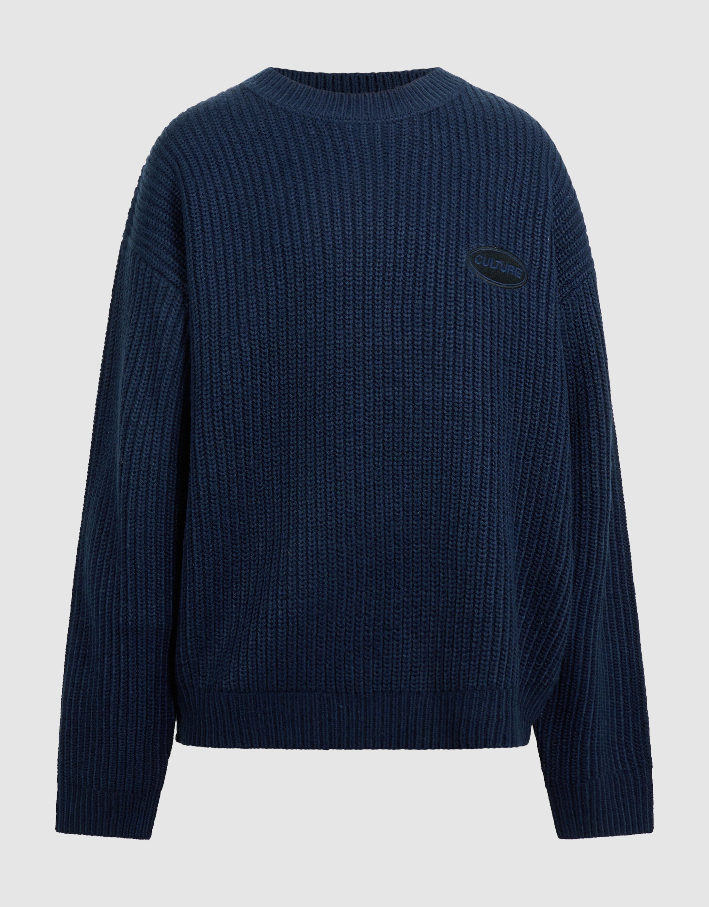Relaxed Embroidery Gebreide Trui Donkerblauw SHOEBY BOYS