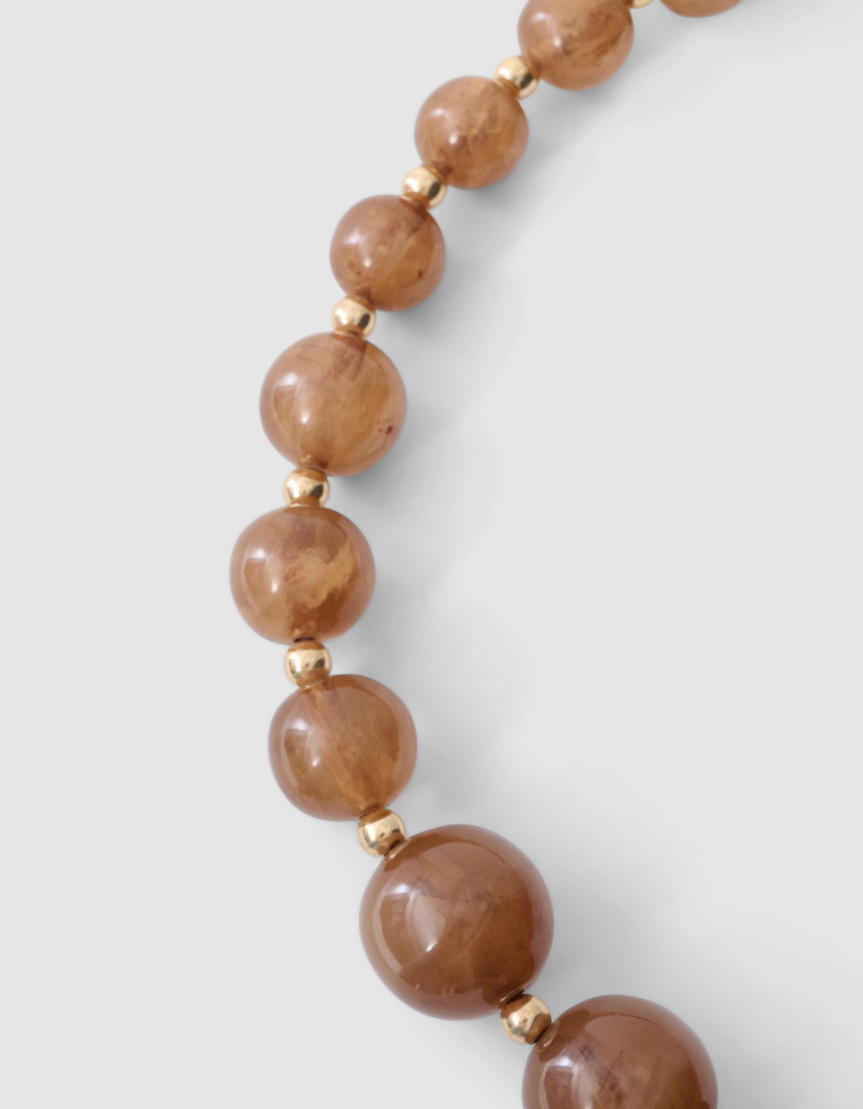 Beaded Ketting Lichtbruin SHOEBY ACCESSOIRES